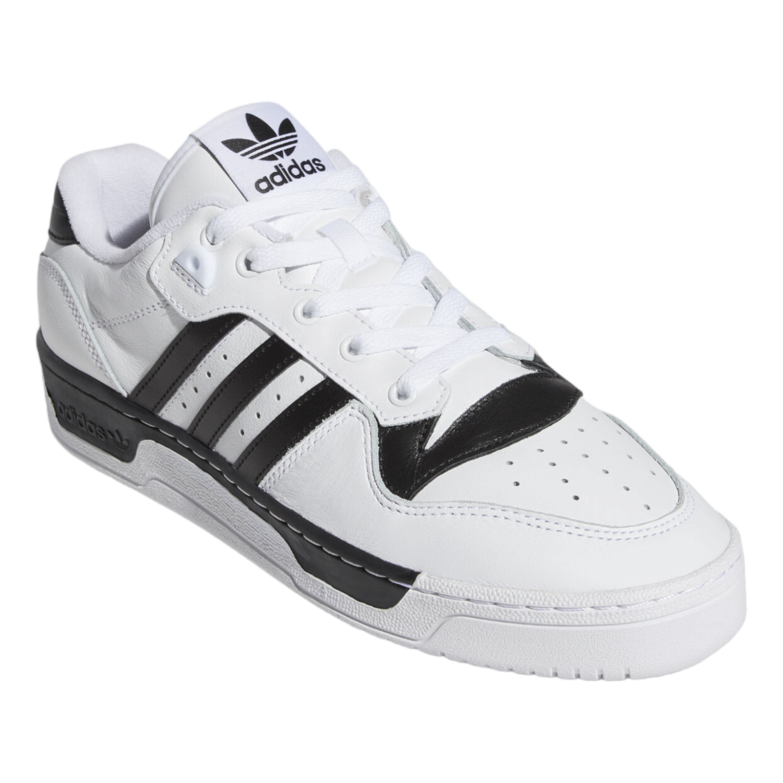 adidas Originals Unisex Rivalry Low Trainers - Cloud White / Core Black - ViaductClothing - -