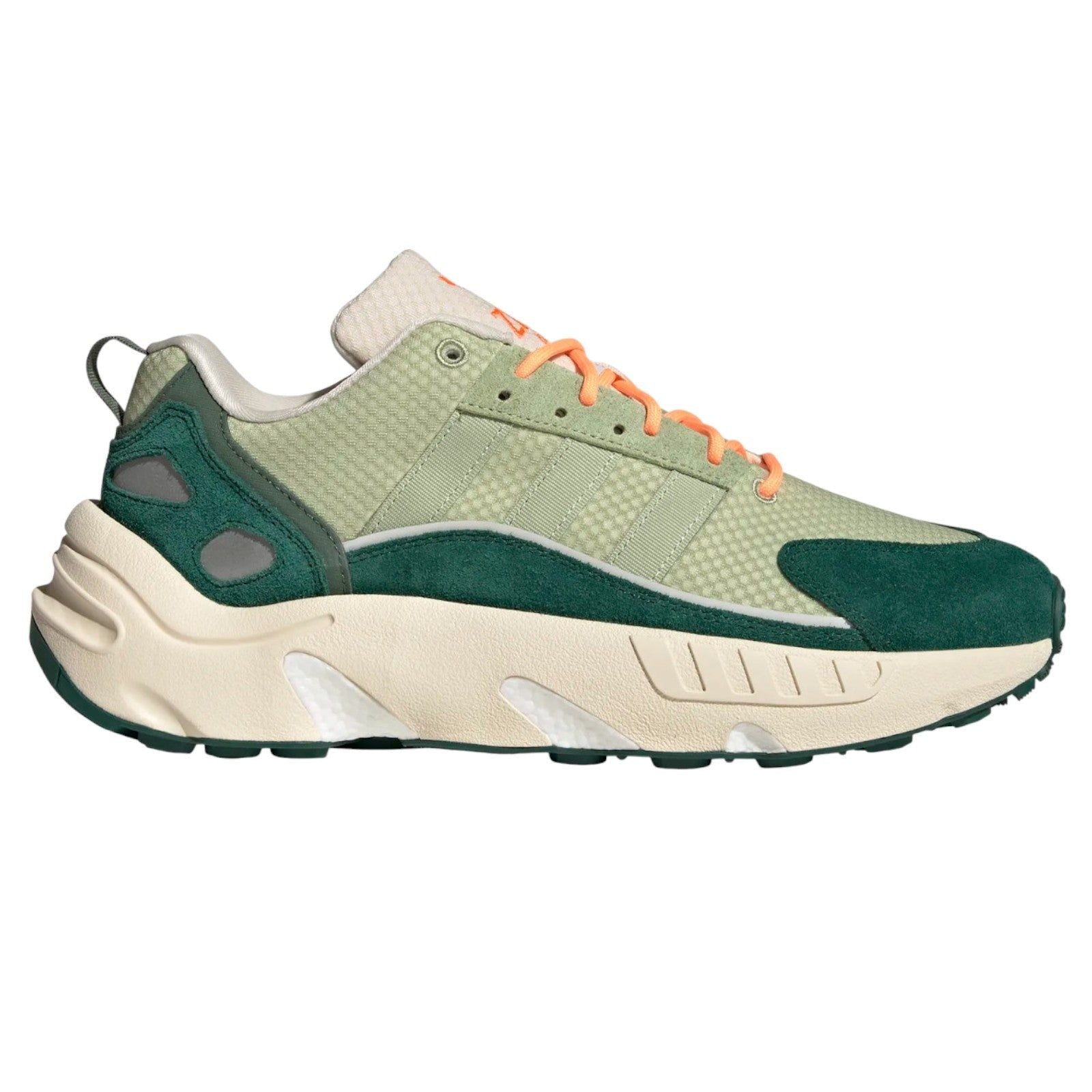 adidas Originals ZX 22 Boost Trainers - Ecru Tint / Core Green - ViaductClothing - -