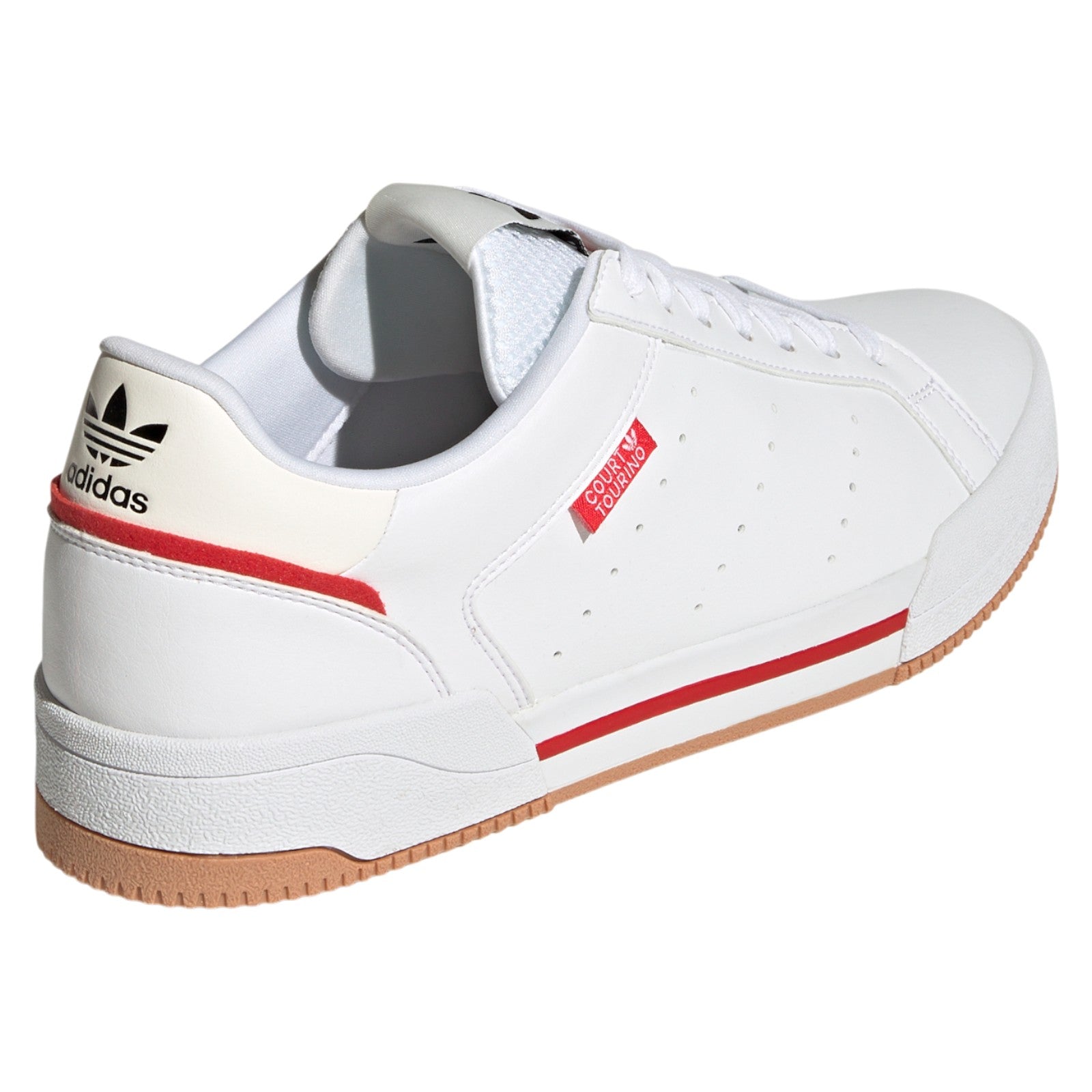 adidas Originals Court Tourino Shoes - Cloud White / Vivid Red