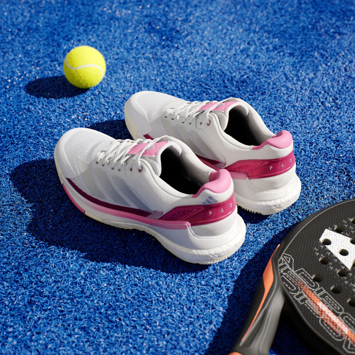 adidas Women's Crazyquick BOOST Padel Trainers - White