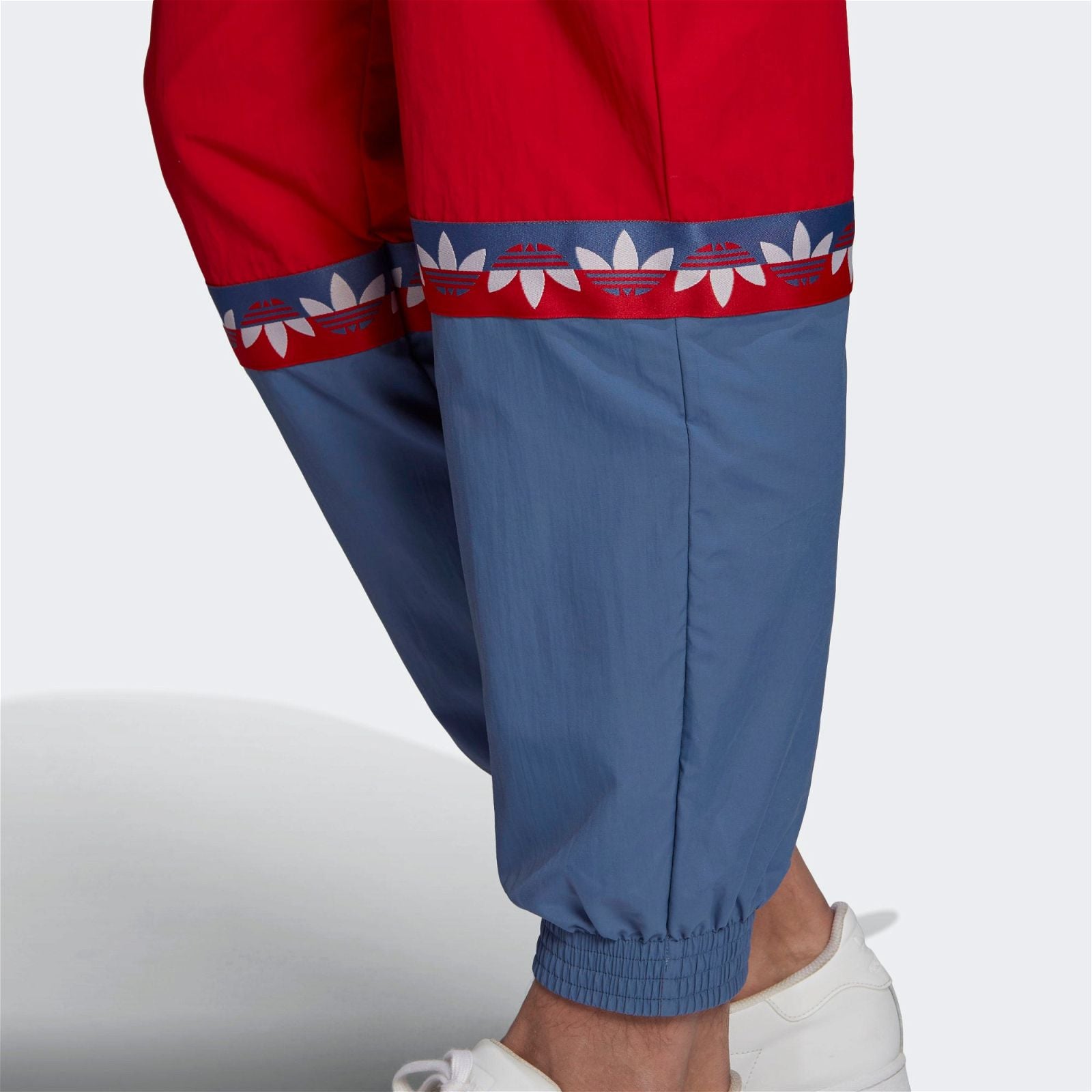 adidas Originals Adicolor Sliced Trefoil Track Pants - Scarlet / Crew Blue - ViaductClothing - -