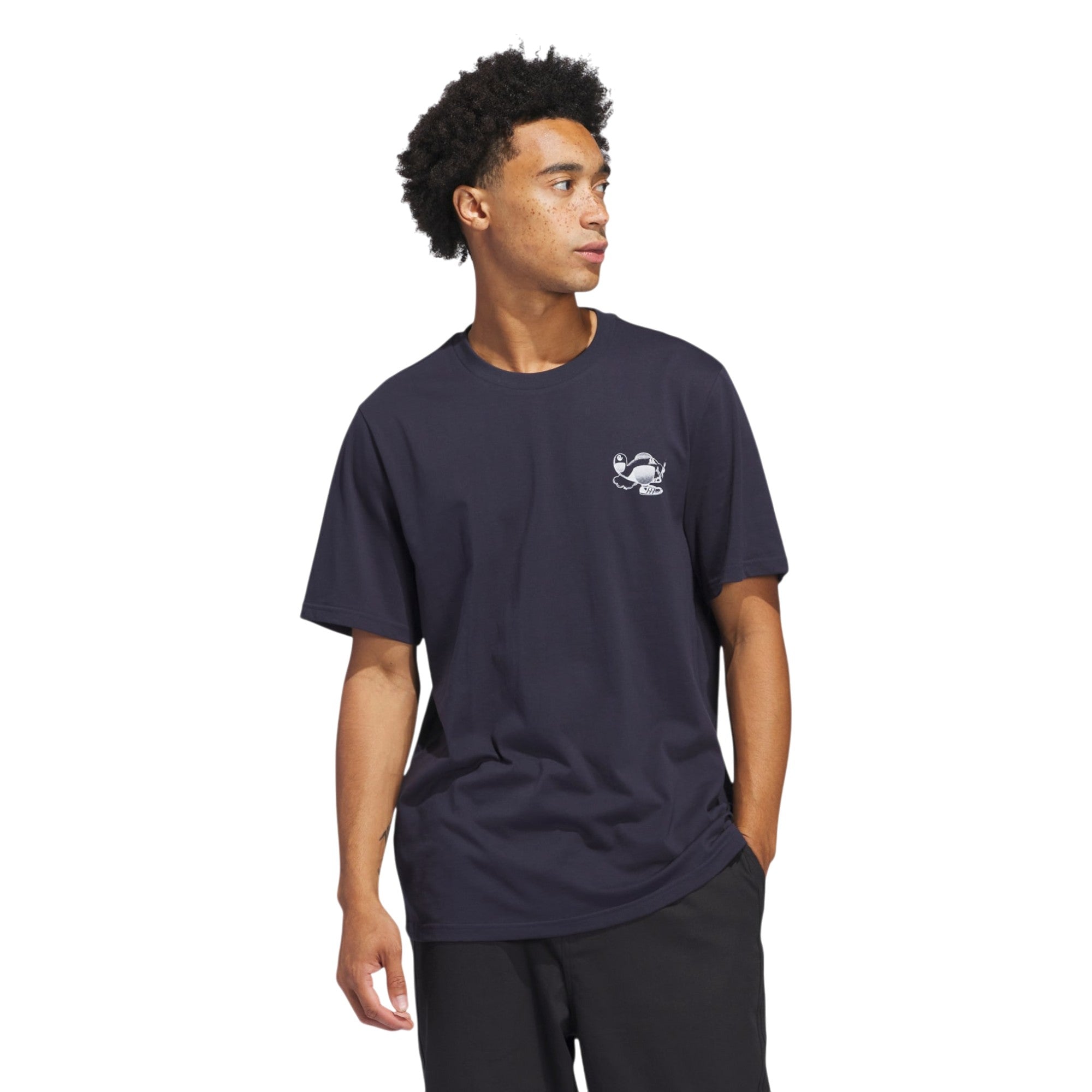 adidas Originals Unisex Dog Plane Graphic T-Shirt - Navy