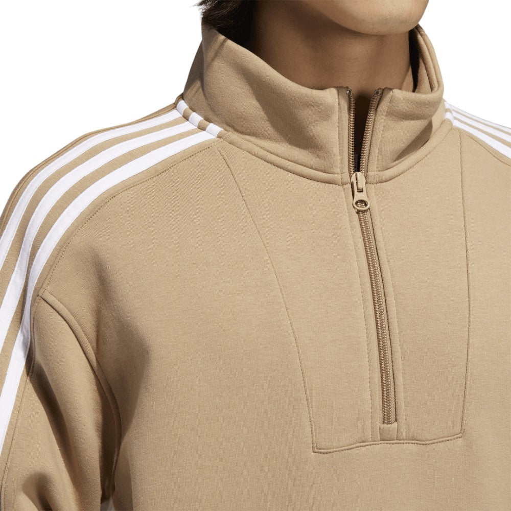 adidas Originals Modular Fleece Half Zip Sweat Top - Hemp