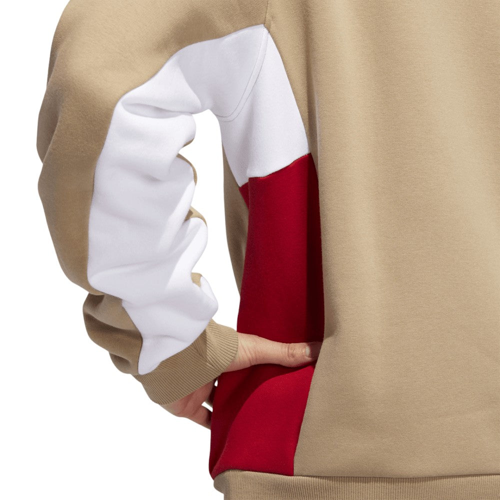 adidas Originals Modular Fleece Half Zip Sweat Top - Hemp