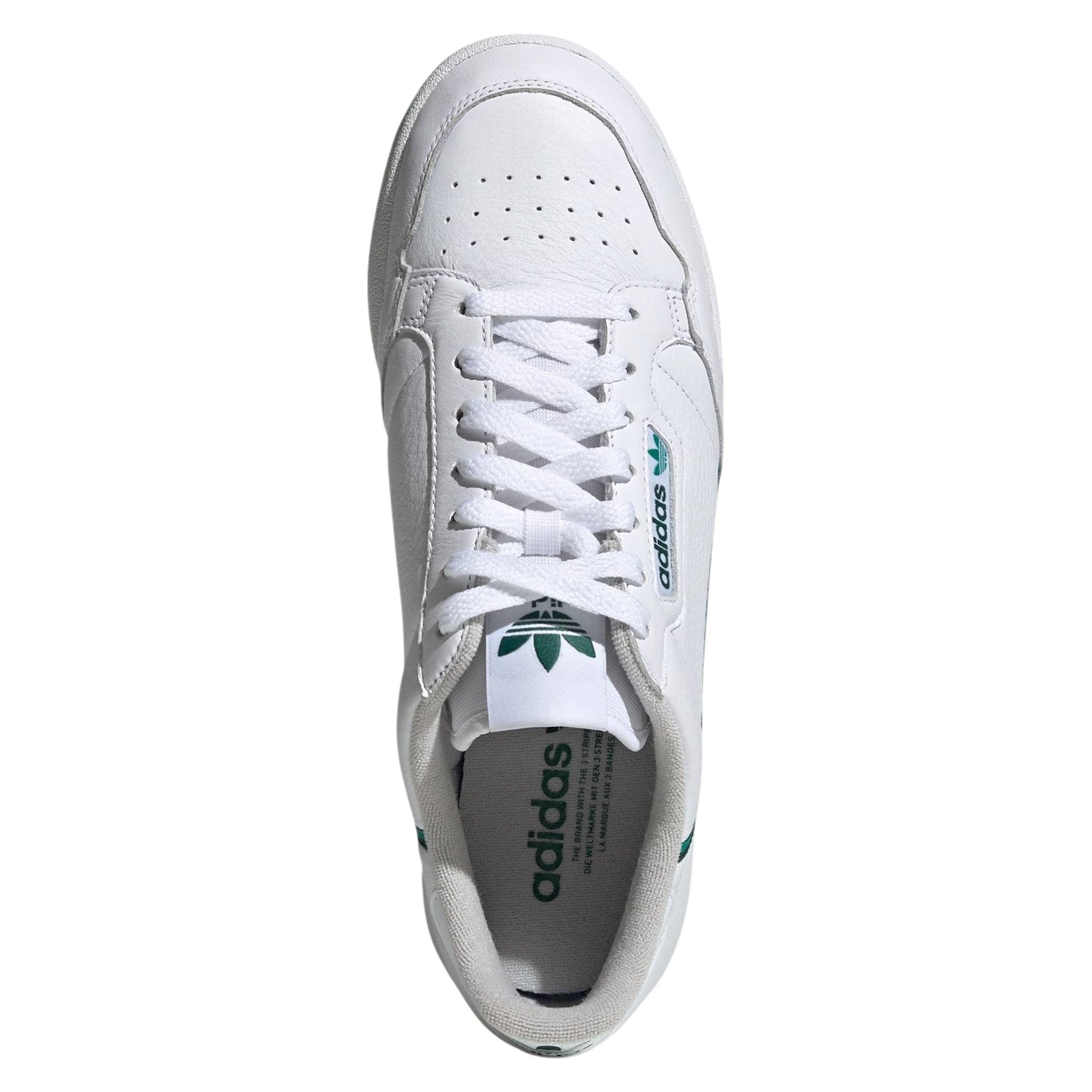 adidas Originals Continental 80 Trainers - Cloud White /Glory Green