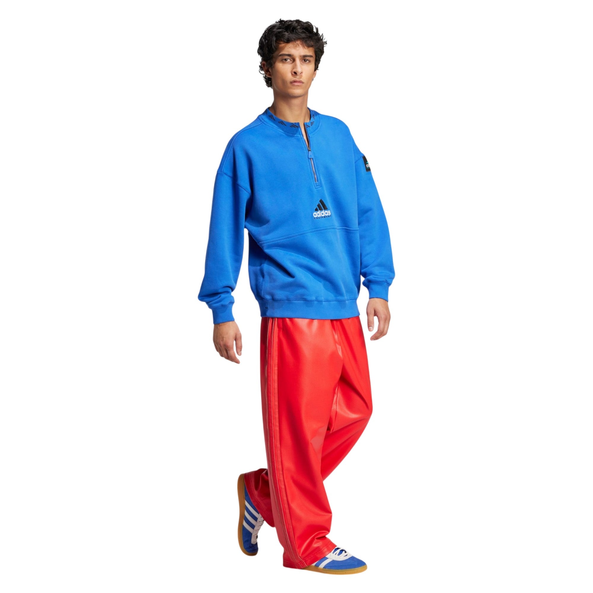 adidas Originals Men's EQT Fleece Half-Zip Sweatshirt - Equipment Blue