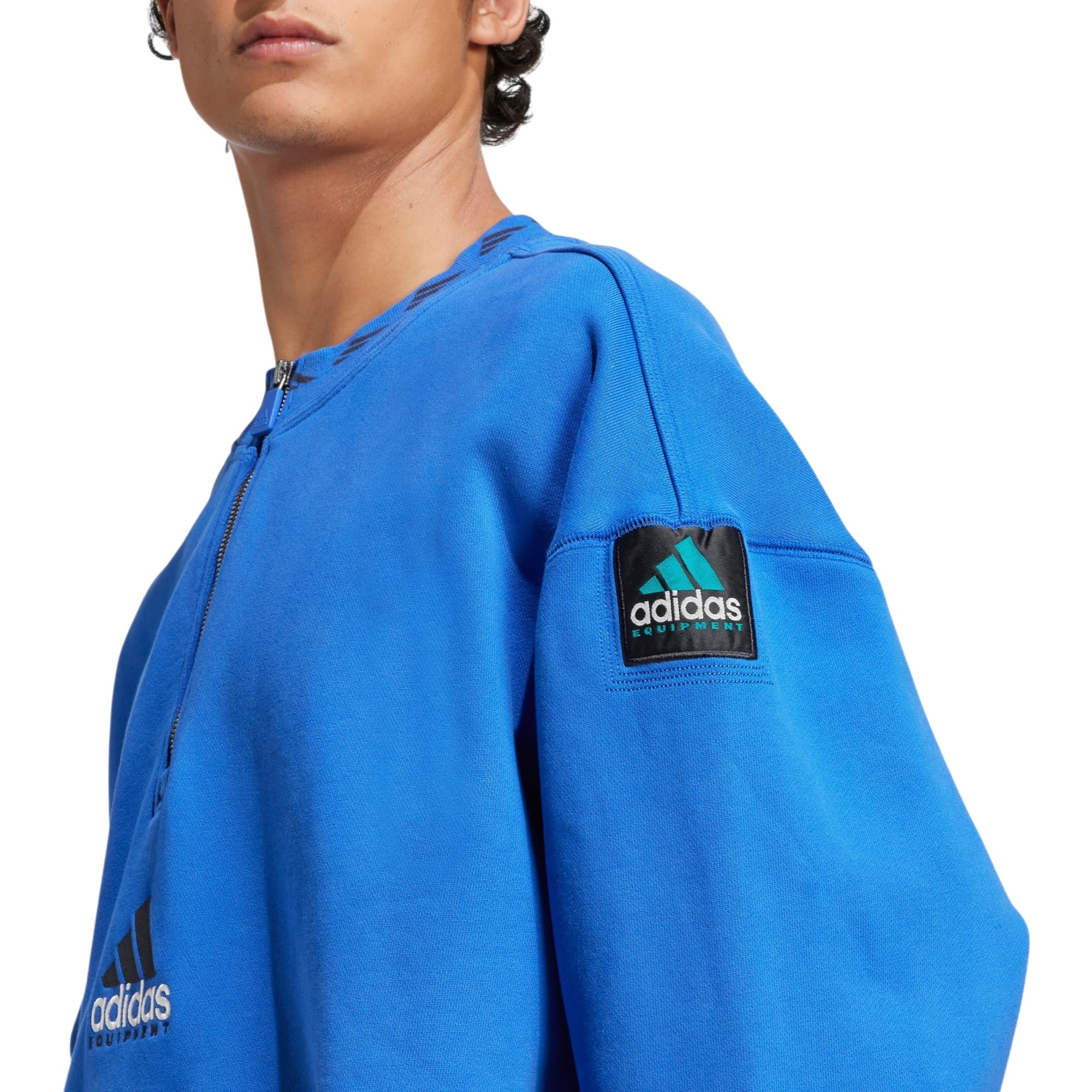 adidas Originals Men's EQT Fleece Half-Zip Sweatshirt - Equipment Blue