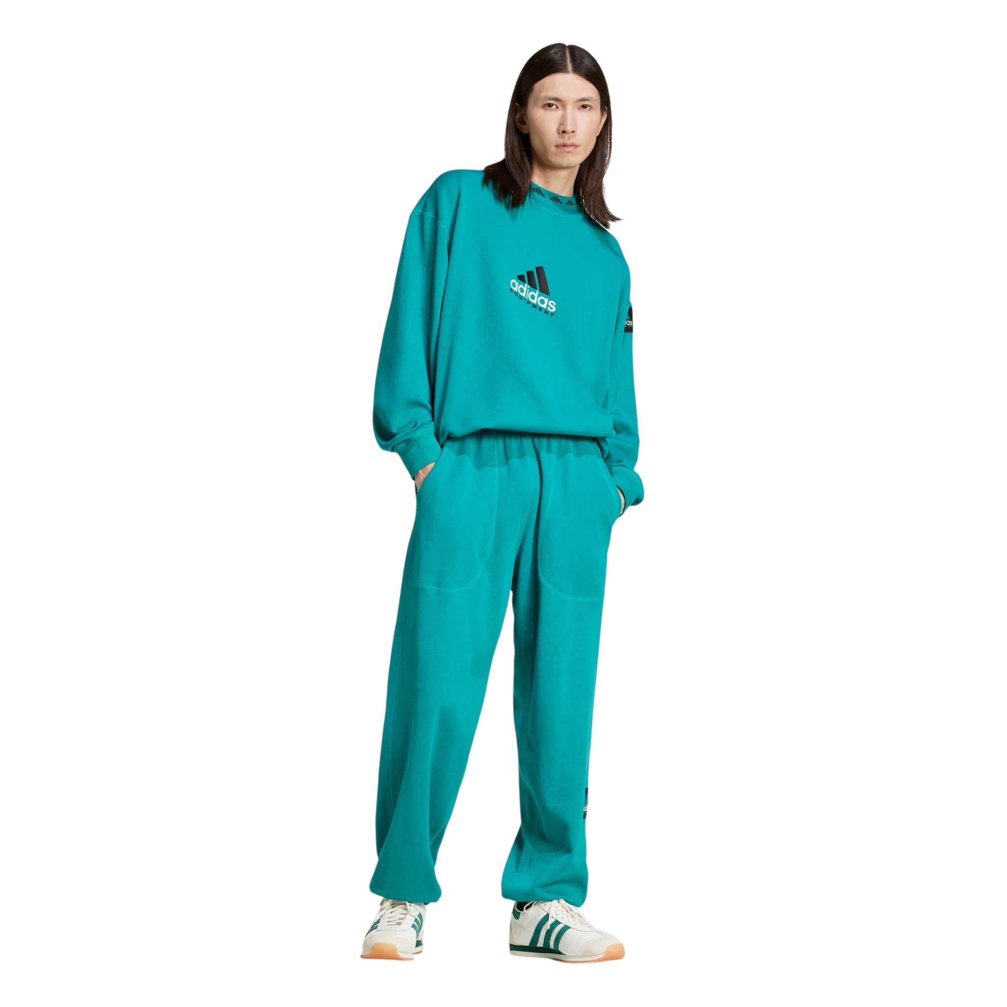 adidas Originals Men's EQT Reflective Crew Sweatshirt - Equipment Green