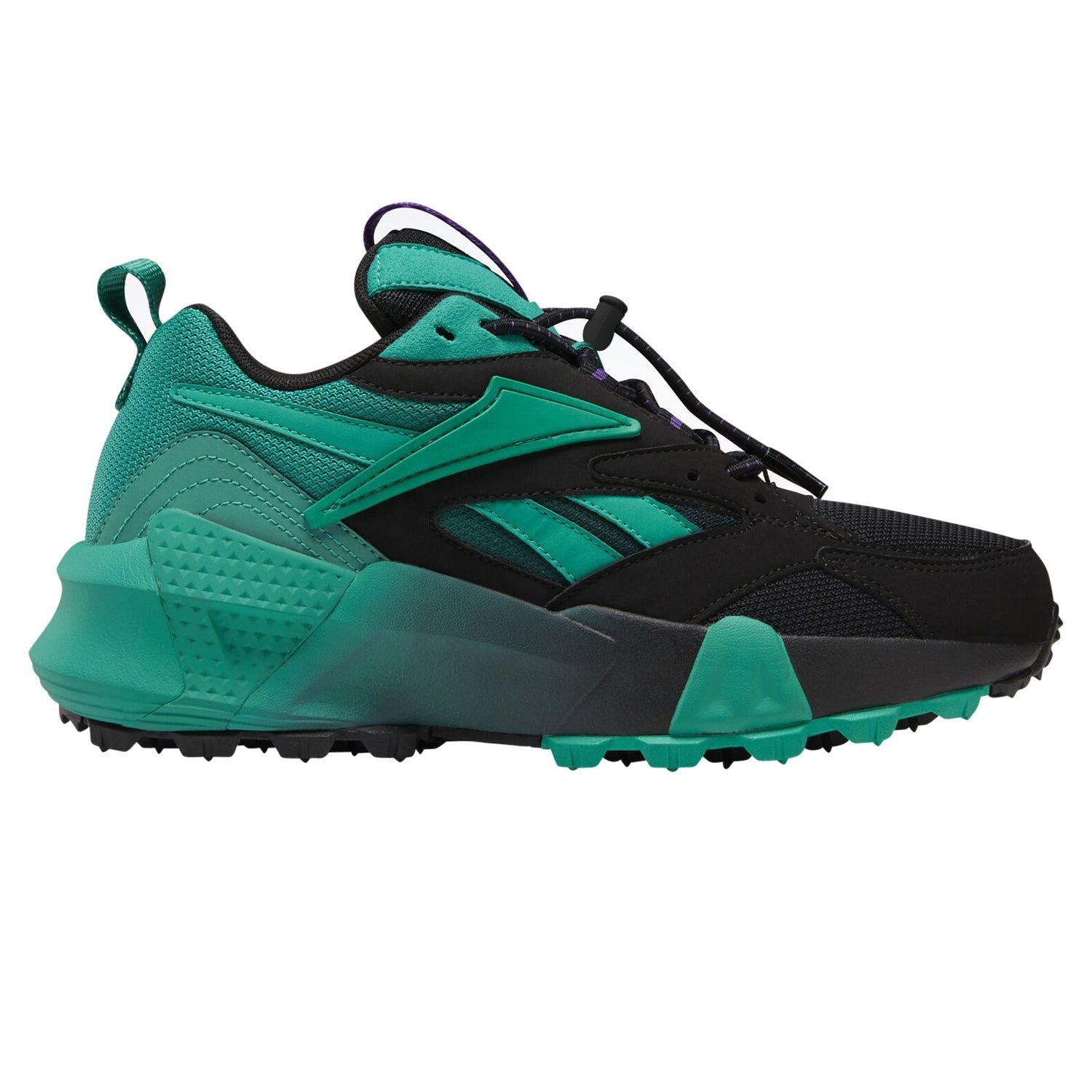 Reebok Womens Aztrek Double Mix Trail Shoes - Black/ Emerald - ViaductClothing - -