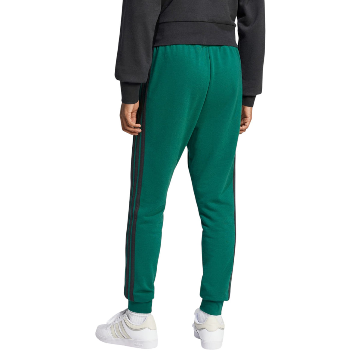 adidas Men's Essential 3-Stripes French Terry Pants - Green
