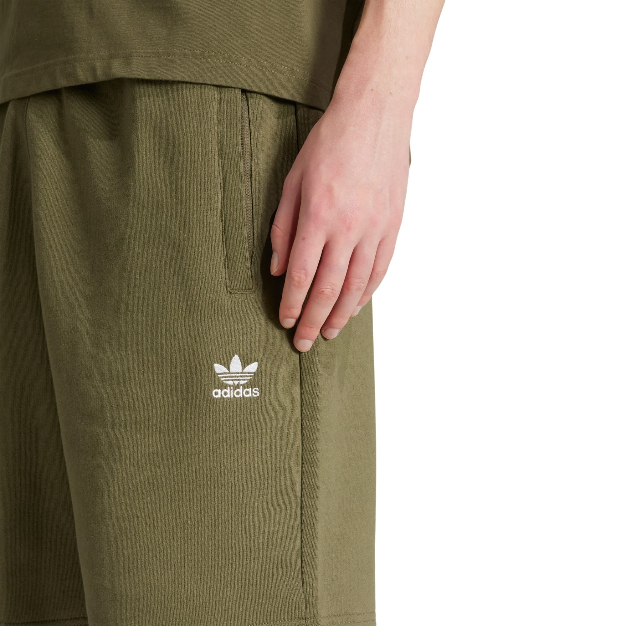 adidas Originals 3 Stripes Essentials Sweat Shorts - Green