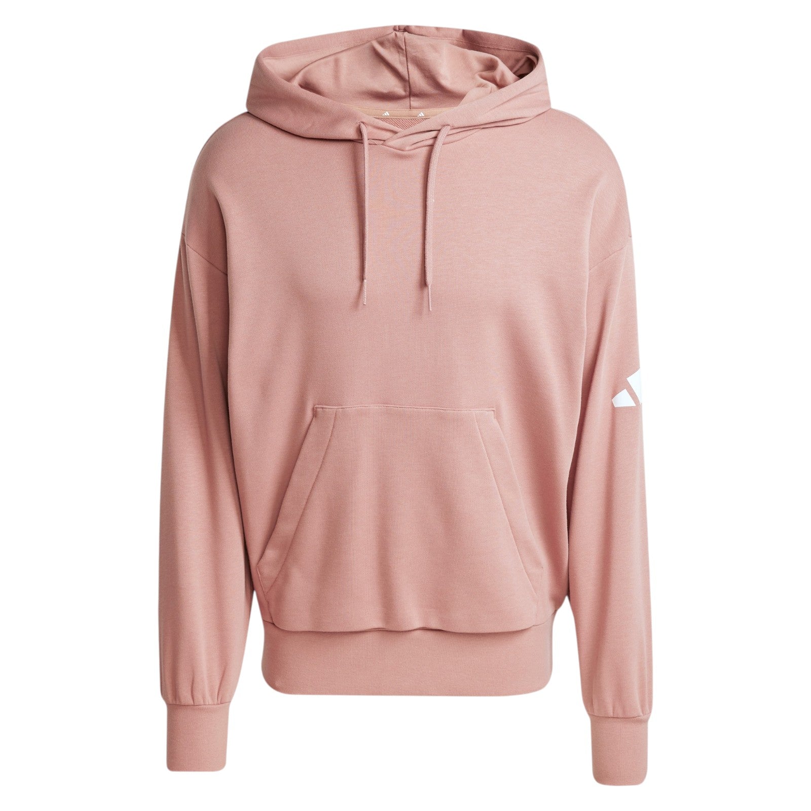 adidas Men's Essentials Loose-Fit 3 Bar Logo Hoodie - Pink
