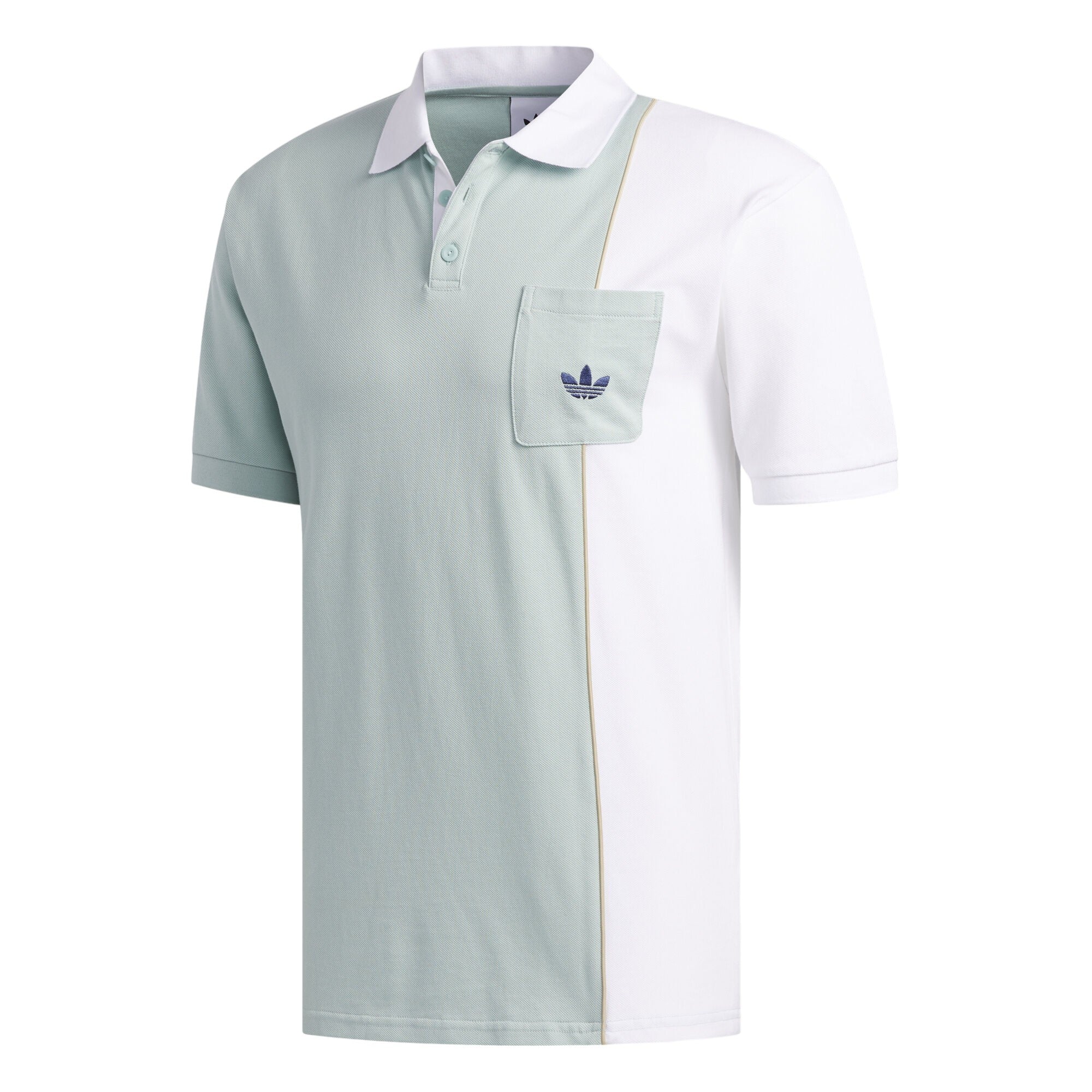 adidas Originals Piped Polo Shirt - Green/White