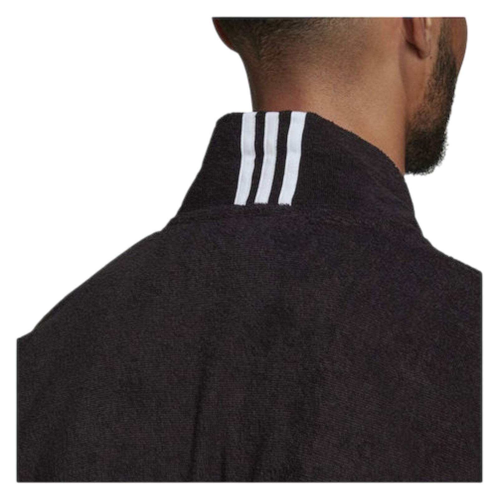 adidas Logo Bathrobe Cotton Sports - Black