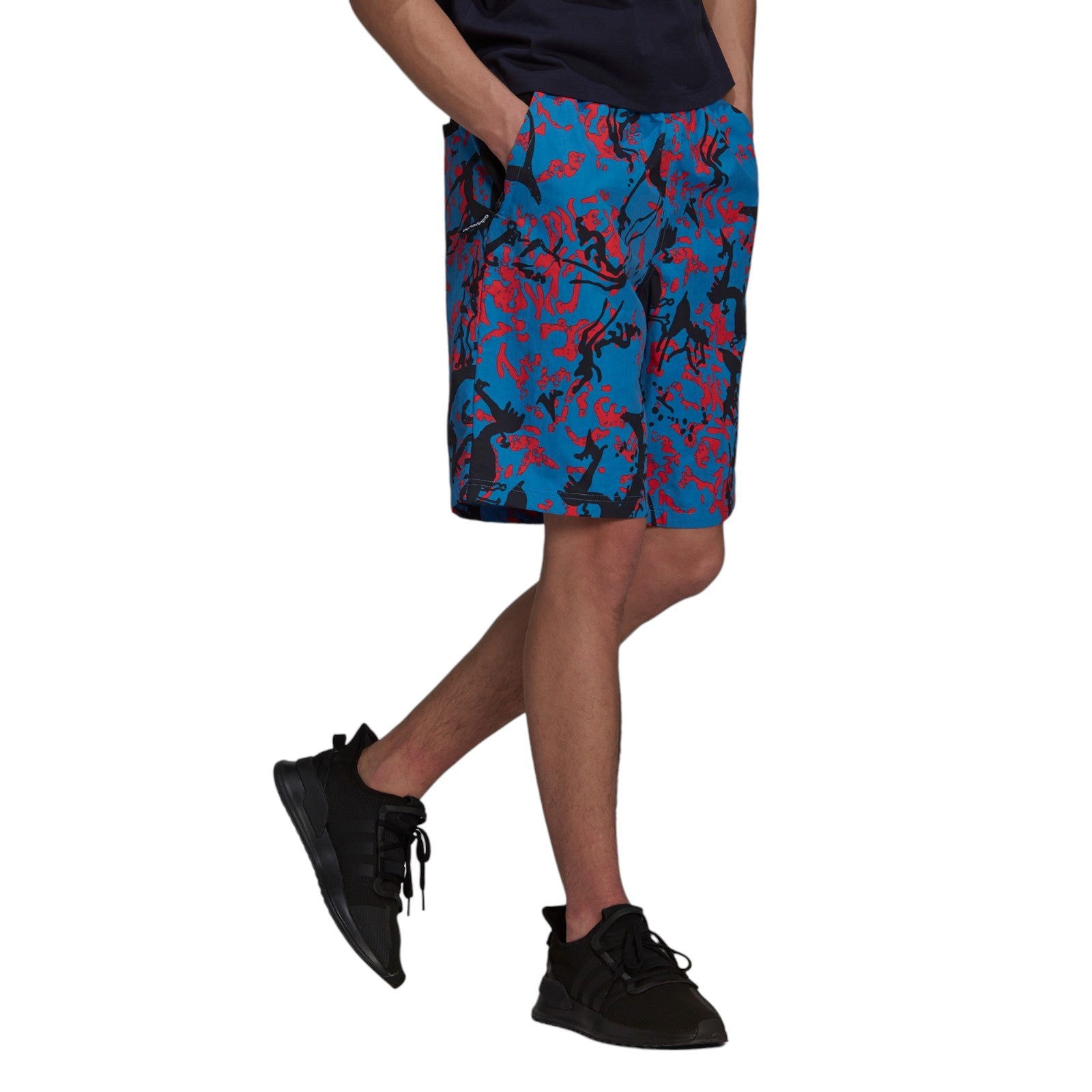 adidas Originals Adventure Archive Printed Woven Shorts - Multicolor / Focus Blue - ViaductClothing - -