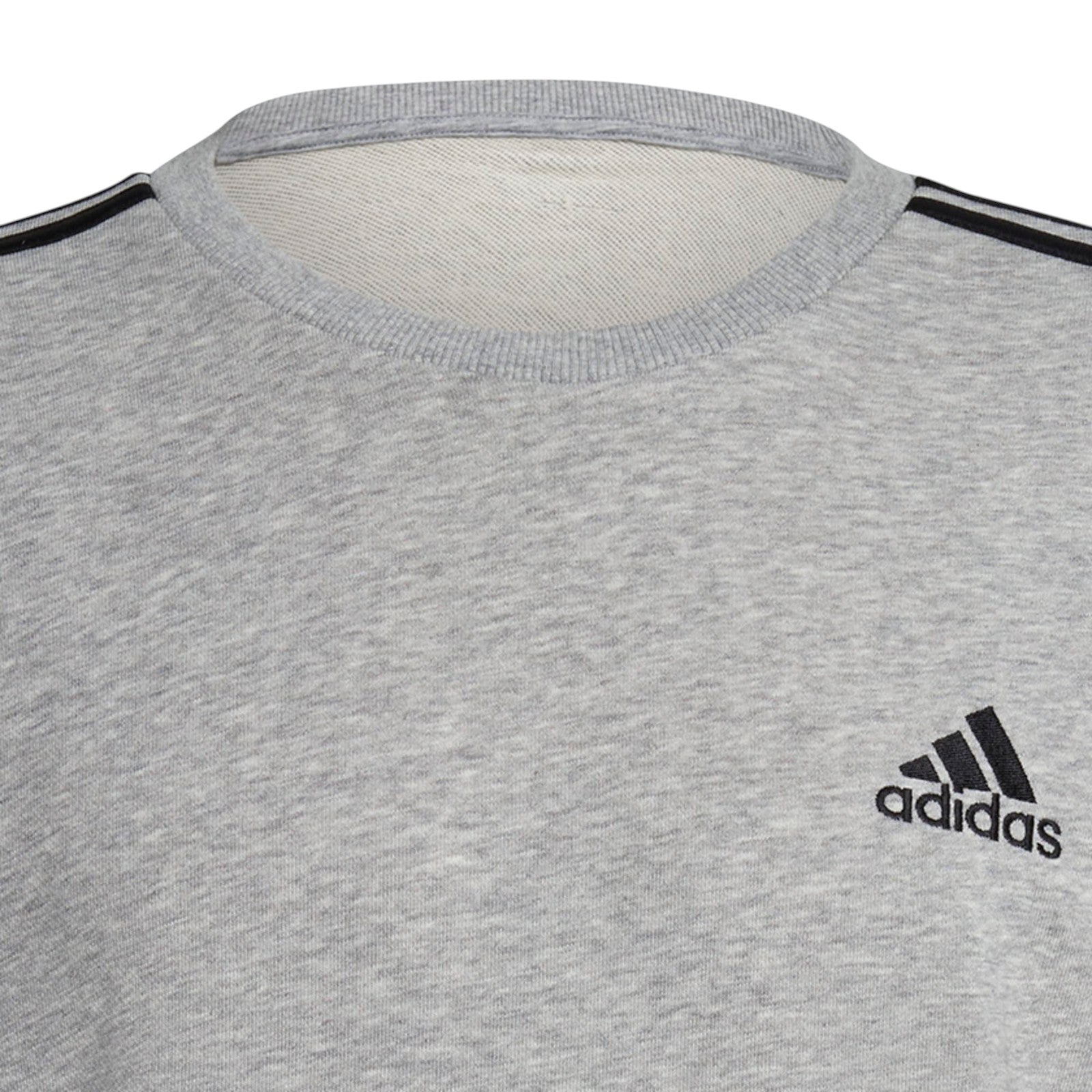 adidas Men's Essentials French Terry 3-Stripes Sweatshirt - Grey