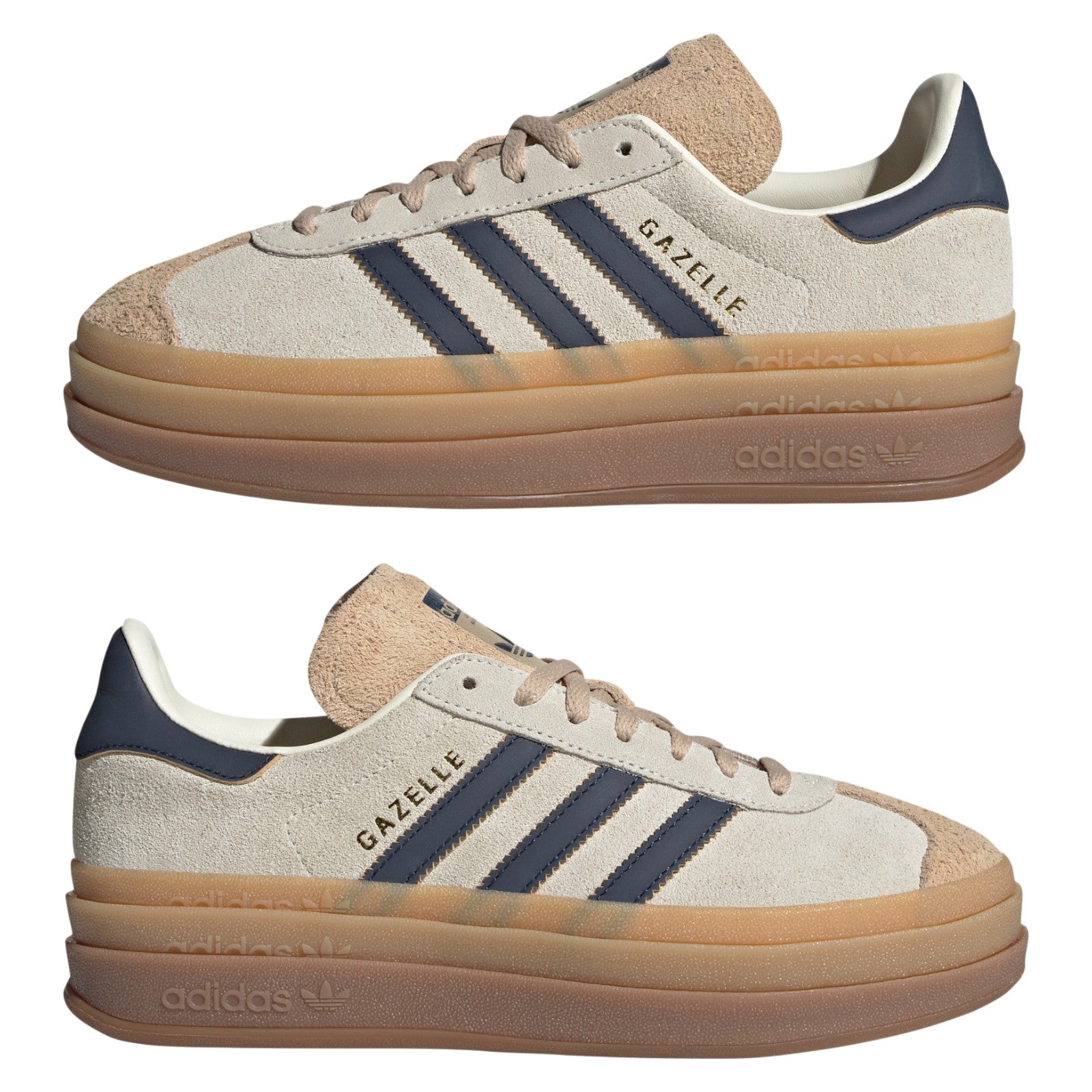 adidas Originals Women's Gazelle Bold Shoes - Cream Night Indigo