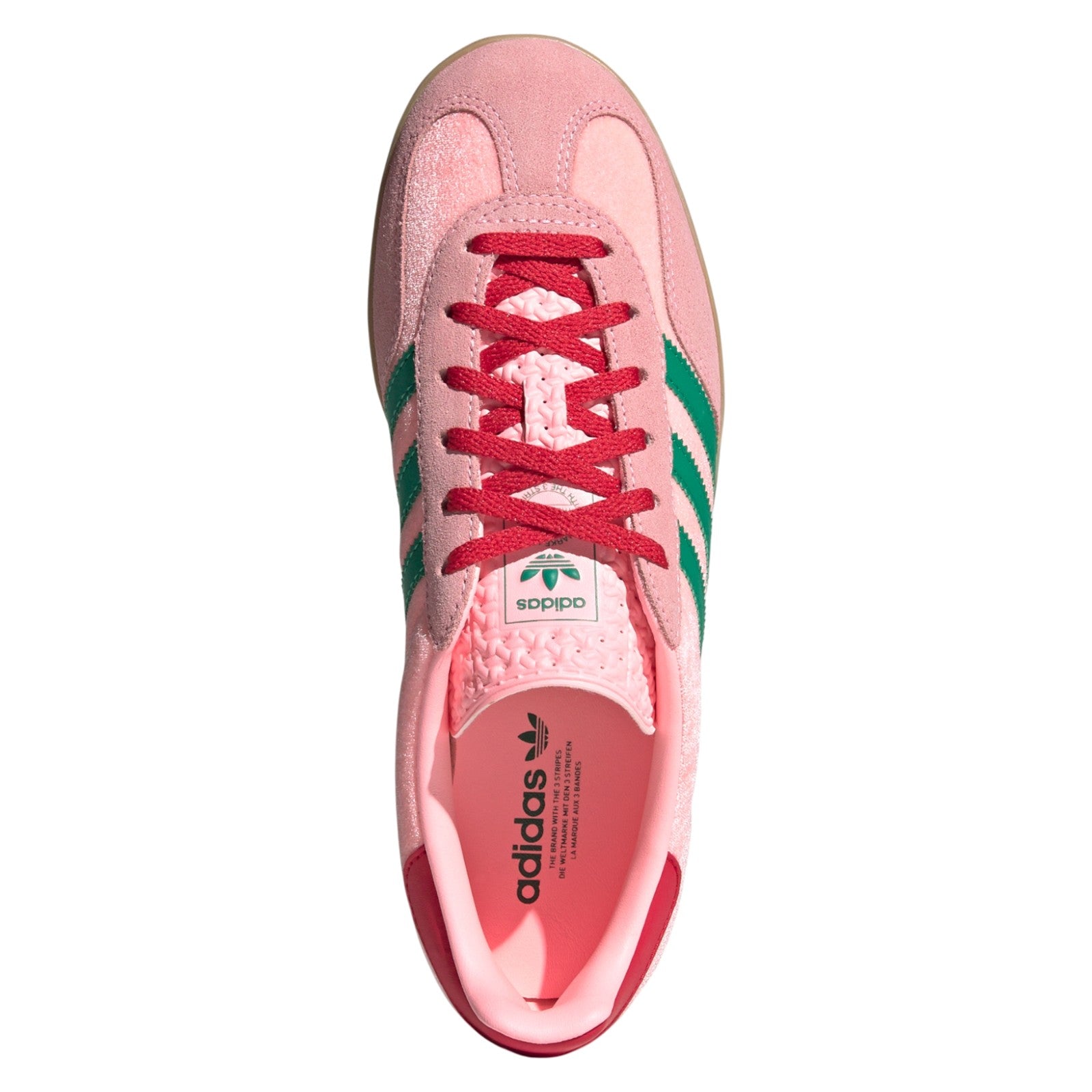 adidas Originals Womens Gazelle Indoor Shoes - Glow Pink / Court Green