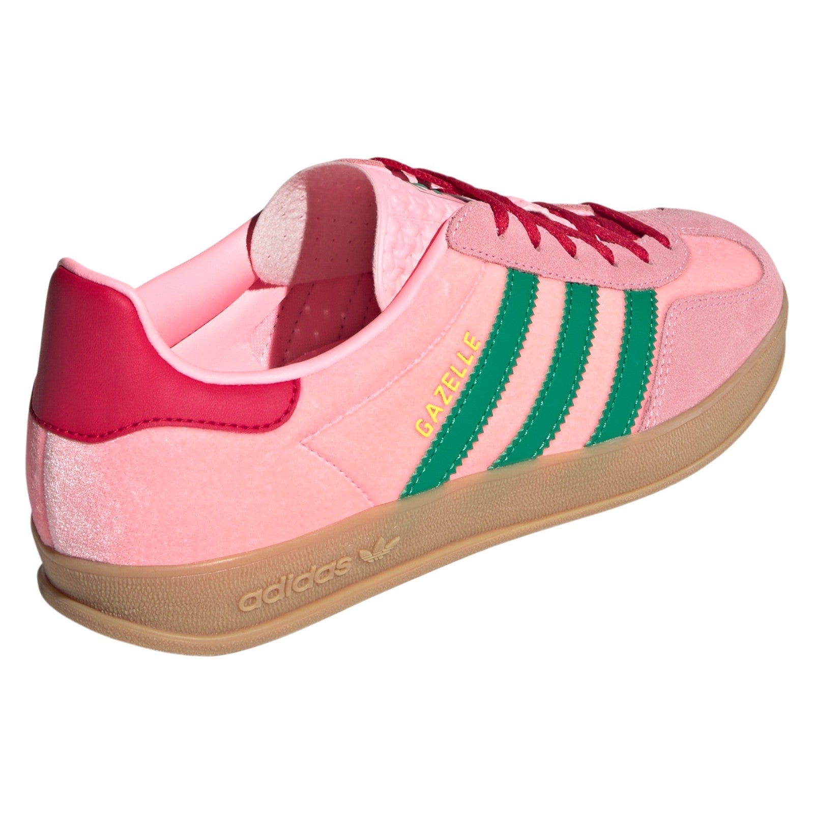 adidas Originals Womens Gazelle Indoor Shoes - Glow Pink / Court Green