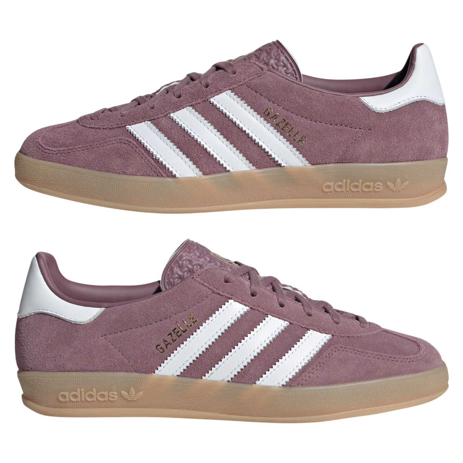 adidas Originals Womens Gazelle Indoor Shoes - Shadow Fig / Cloud White