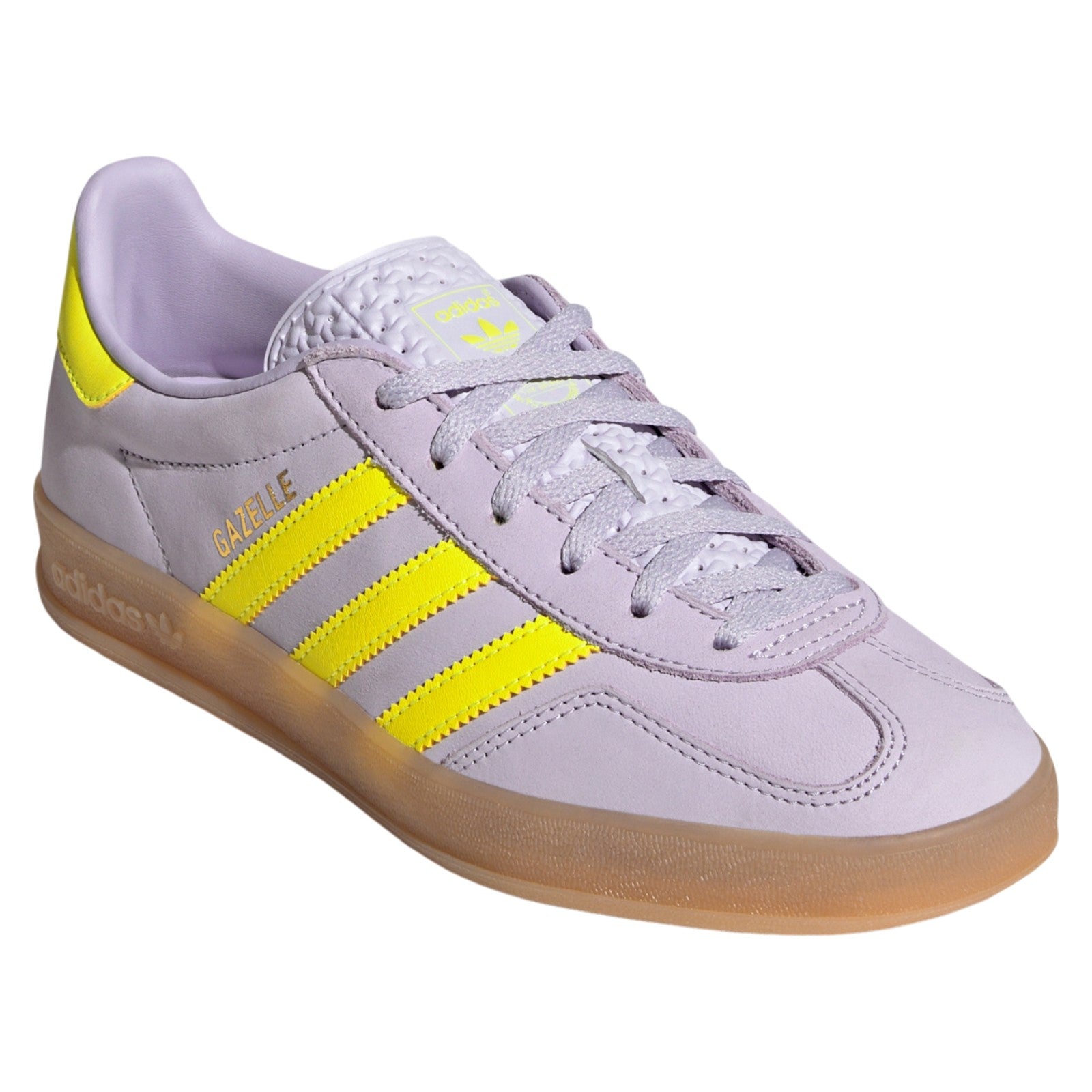 adidas Originals Womens Gazelle Indoor Shoes - Purple / Solar Yellow