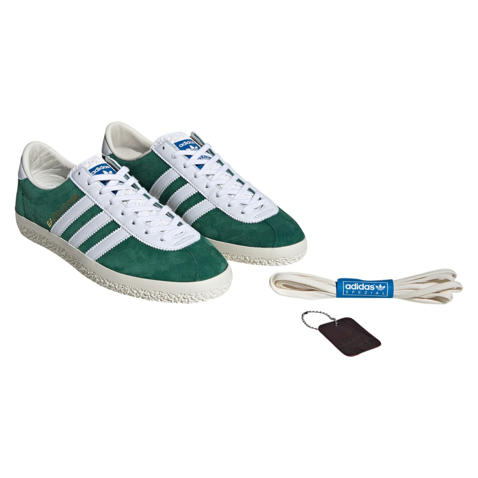 adidas Originals Gazelle SPZL Shoes - Dark Green / Cloud White
