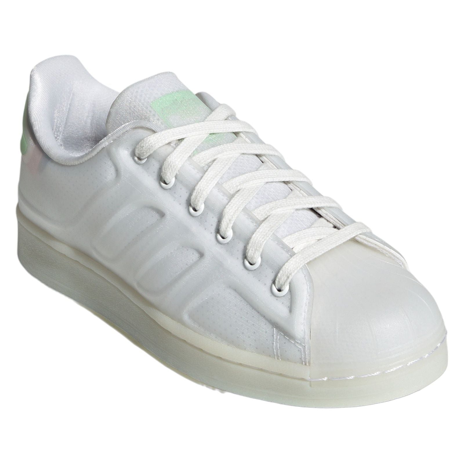 adidas Originals Women's Superstar Futureshell Shoes - Cloud White / Glory Mint - ViaductClothing - -