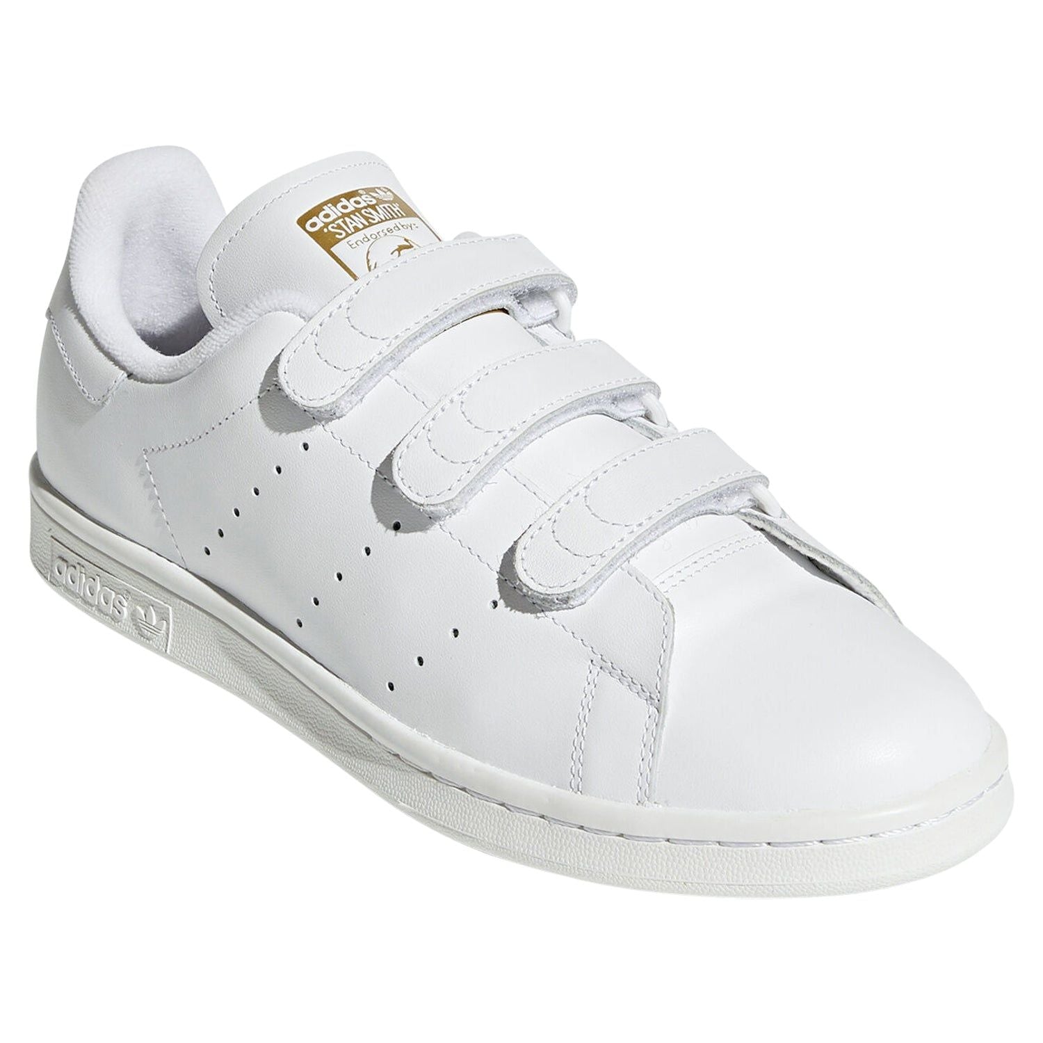 adidas Originals Stan Smith CF Shoes - White/Gold - ViaductClothing - -