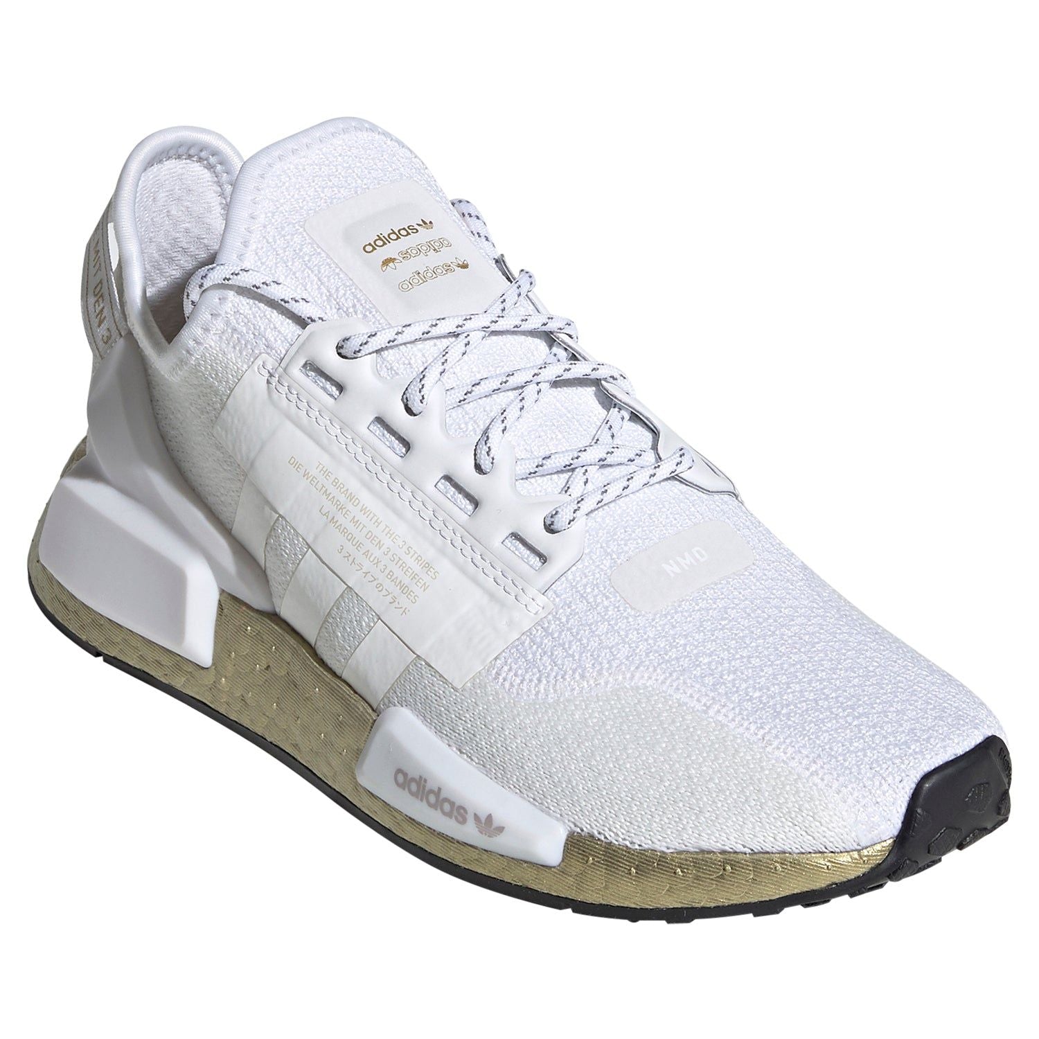 adidas Originals Womens NMD_R1 V2 Shoes - Cloud White / Gold - ViaductClothing - -