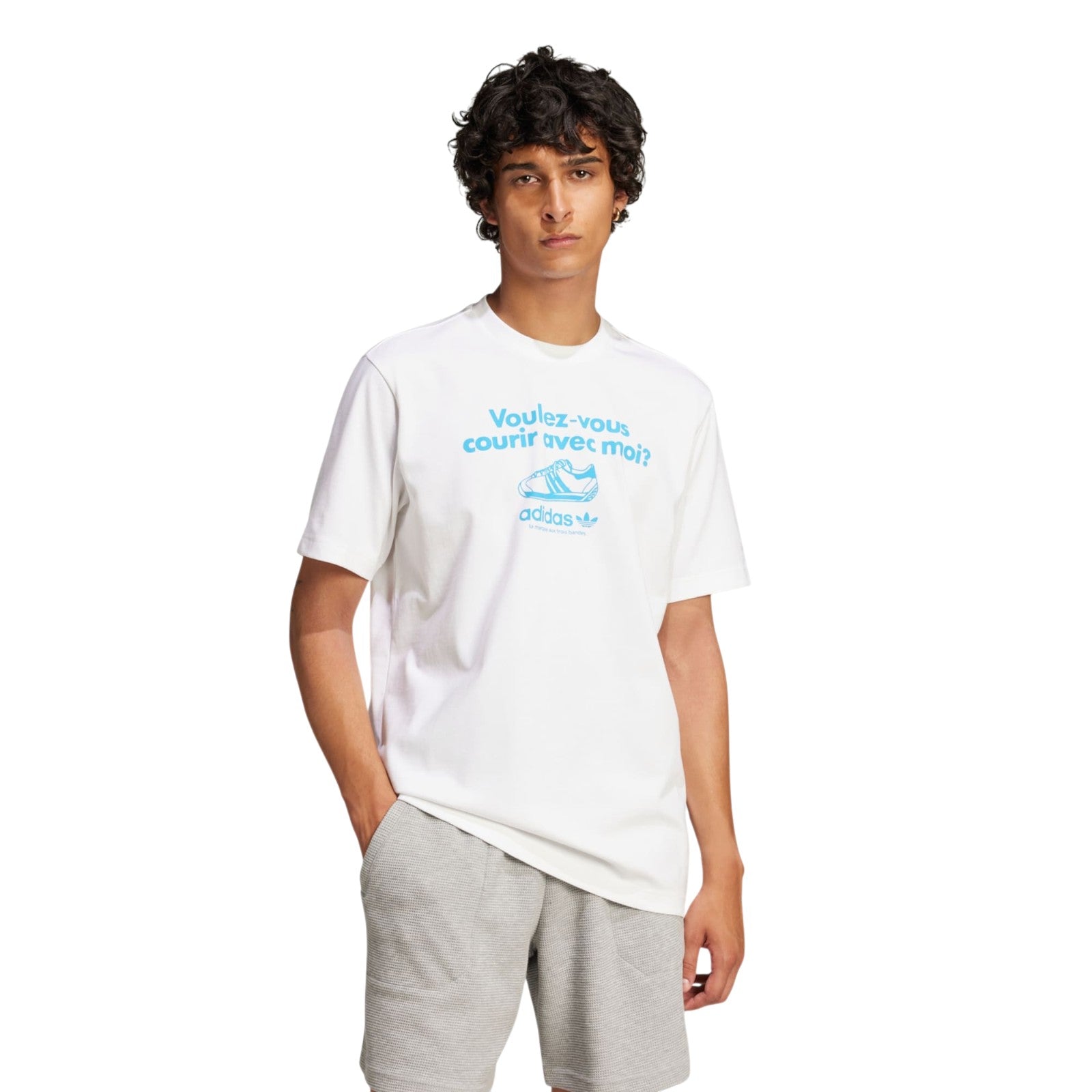 adidas Originals Men's Voulez-Vous Graphic T-Shirt - White