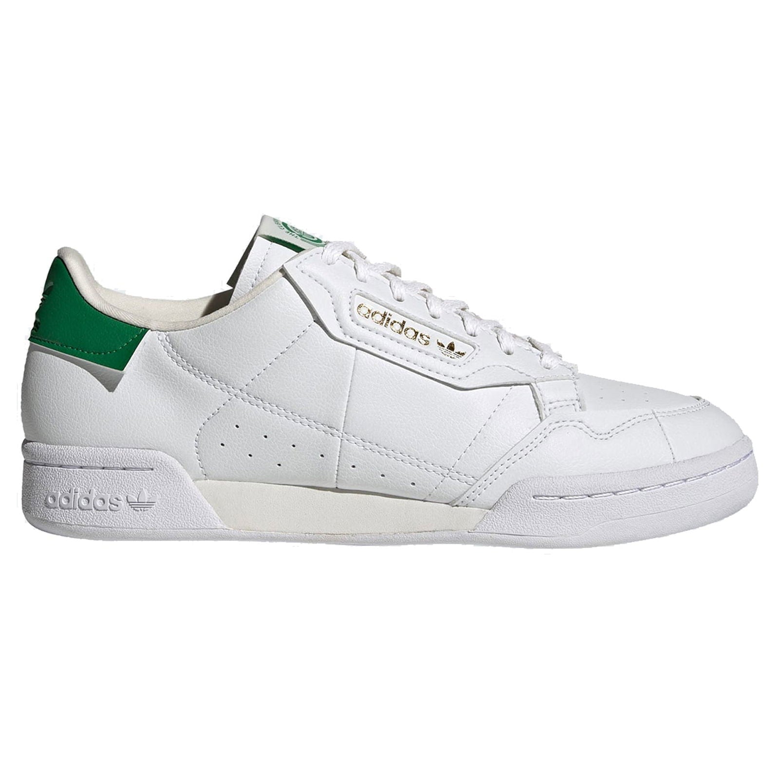 adidas Originals Continental 80 Shoes - Cloud White / Green - ViaductClothing - -