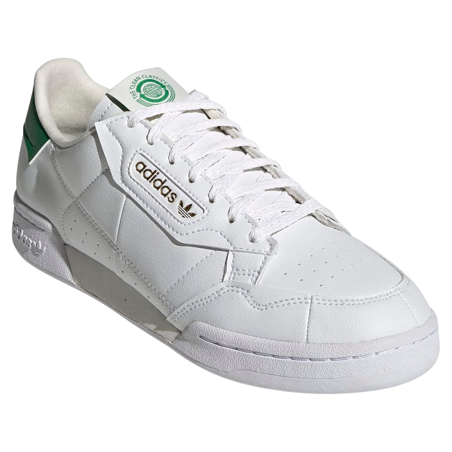 adidas Originals Continental 80 Shoes - Cloud White / Green - ViaductClothing - -