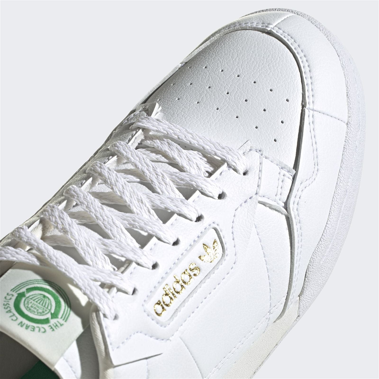 adidas Originals Continental 80 Shoes - Cloud White / Green - ViaductClothing - -