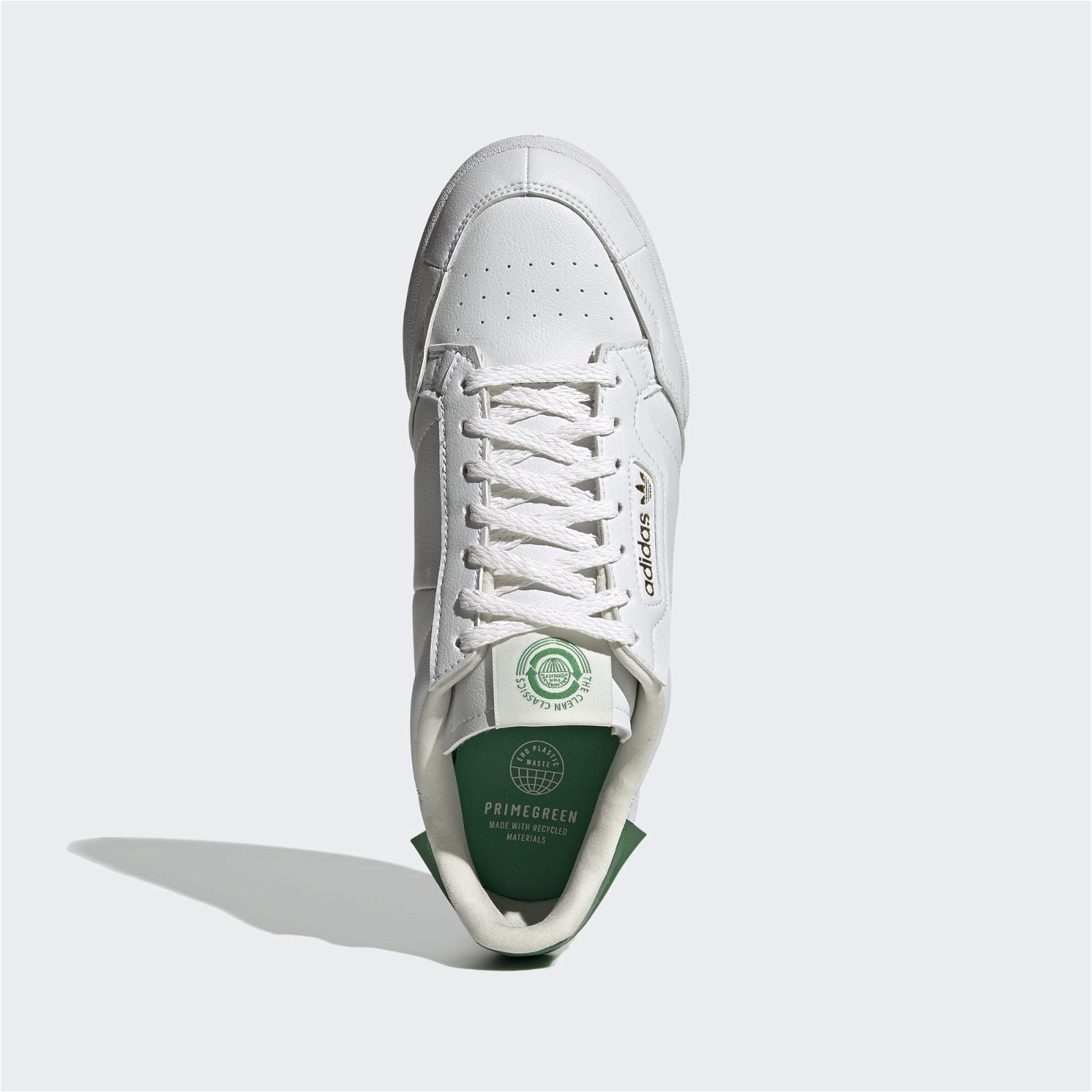 adidas Originals Continental 80 Shoes - Cloud White / Green - ViaductClothing - -