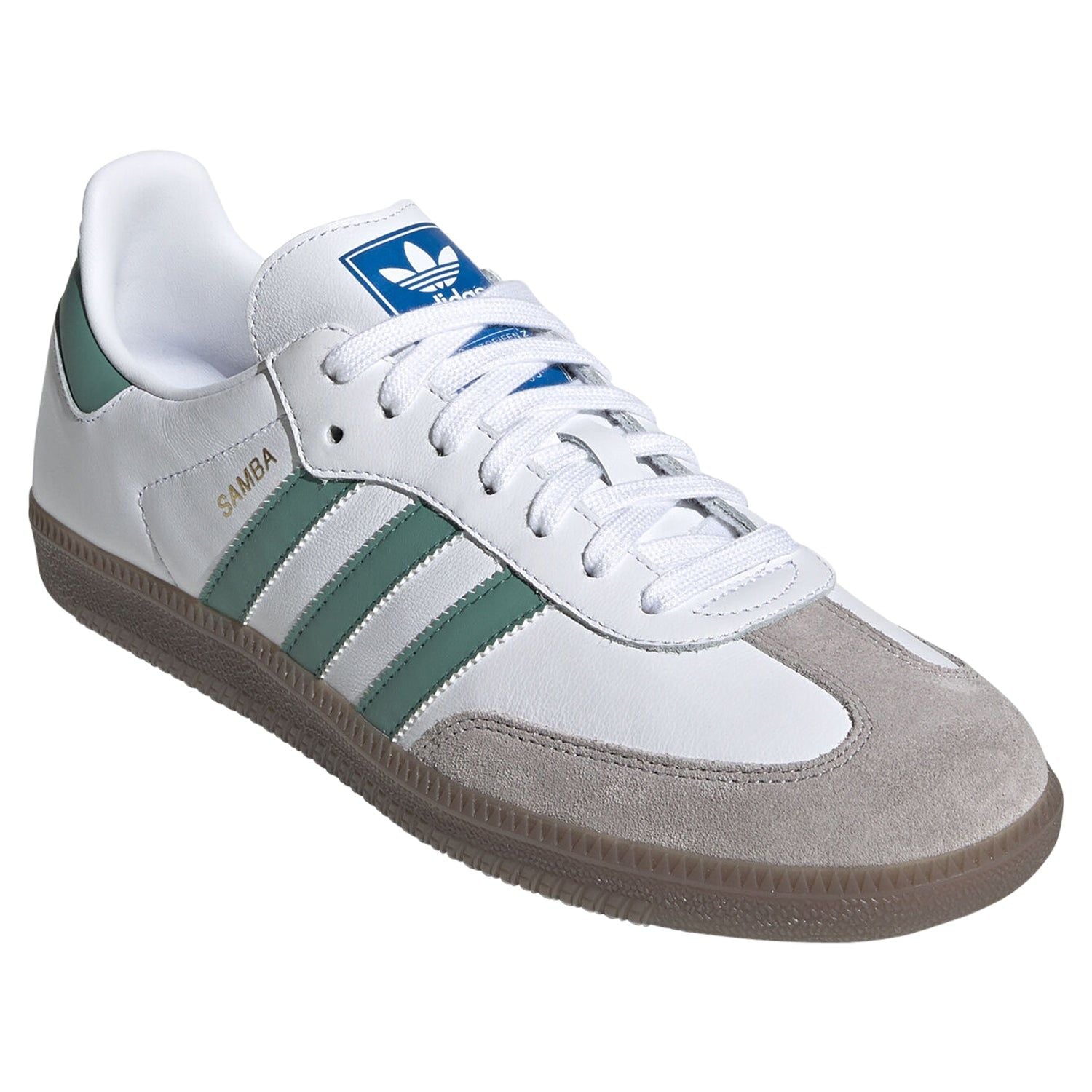 adidas Samba OG Shoes - White/Green - ViaductClothing - -