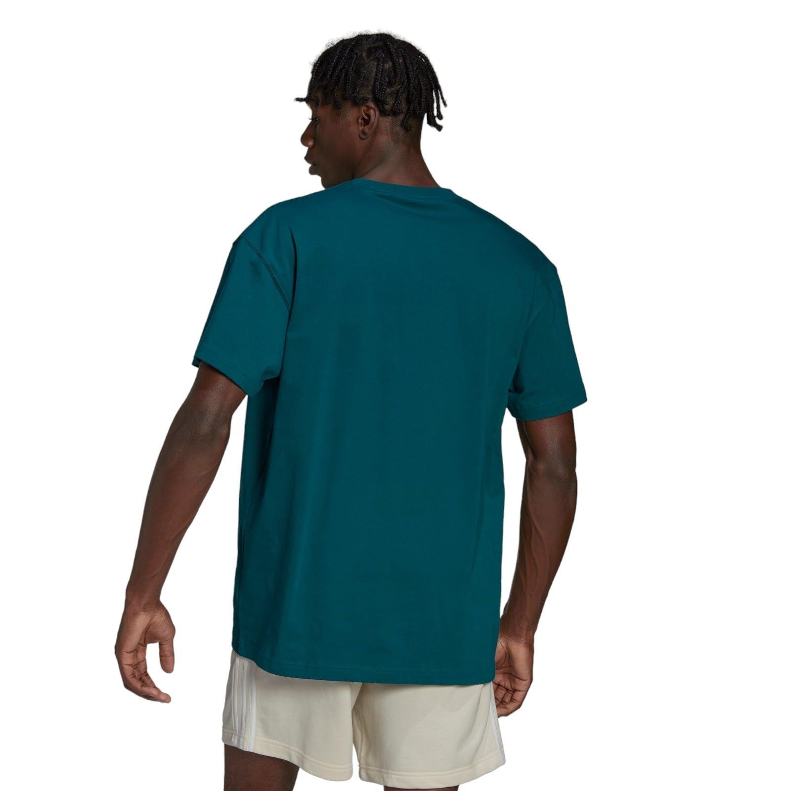 adidas Essentials FeelVivid Drop Shoulder T-Shirt - Linen Green / Green Oxide - ViaductClothing - -