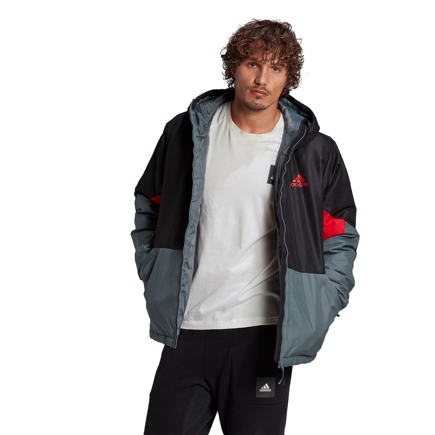 adidas BTS Insulated Padded Jacket - Black/Grey - ViaductClothing - -