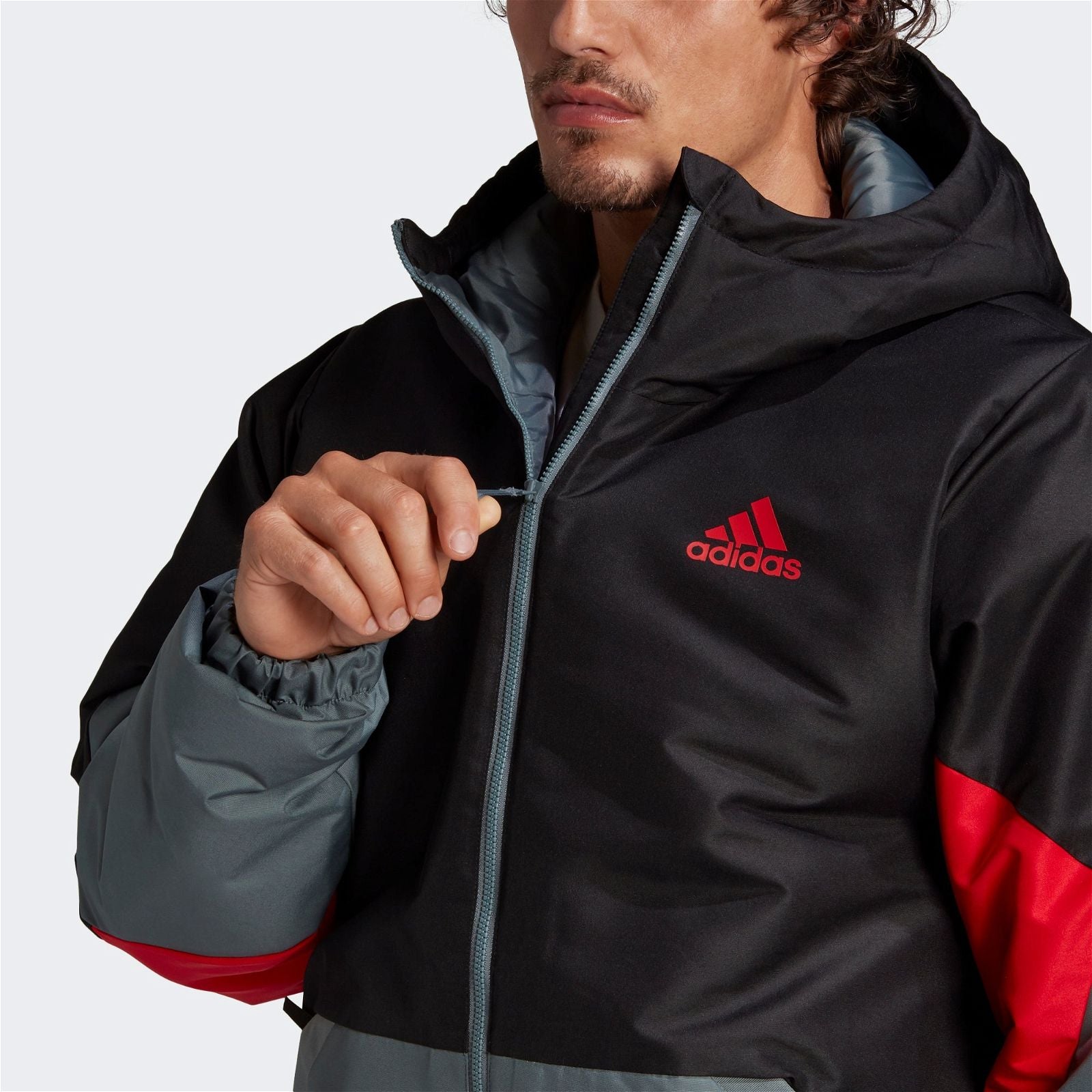 adidas BTS Insulated Padded Jacket - Black/Grey - ViaductClothing - -