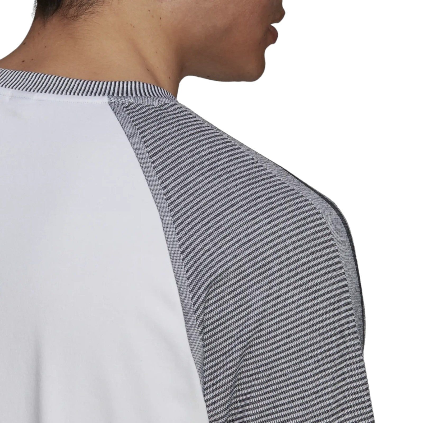 adidas Z.N.E. Sportswear Aeroknit T-Shirt - White/Grey - ViaductClothing - -