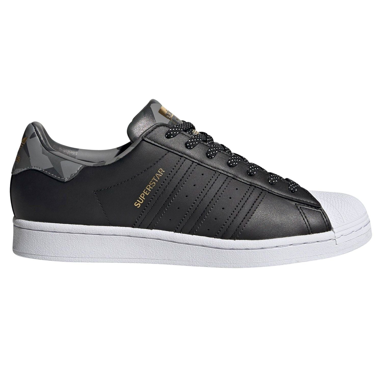adidas Originals Superstar Shoes Black Grey Camo FV8310