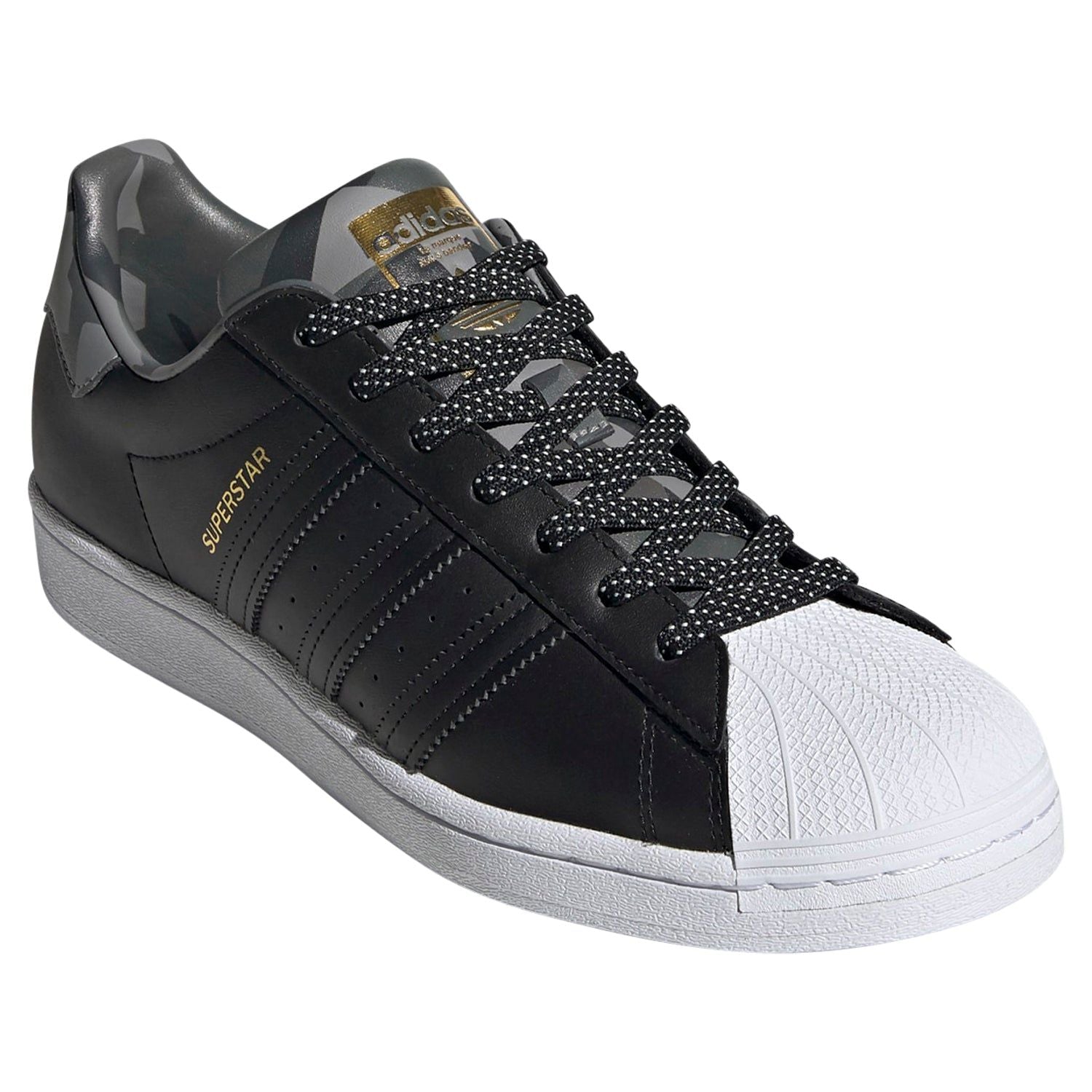 adidas Originals Superstar Shoes - Black / Grey Camo - ViaductClothing -  -