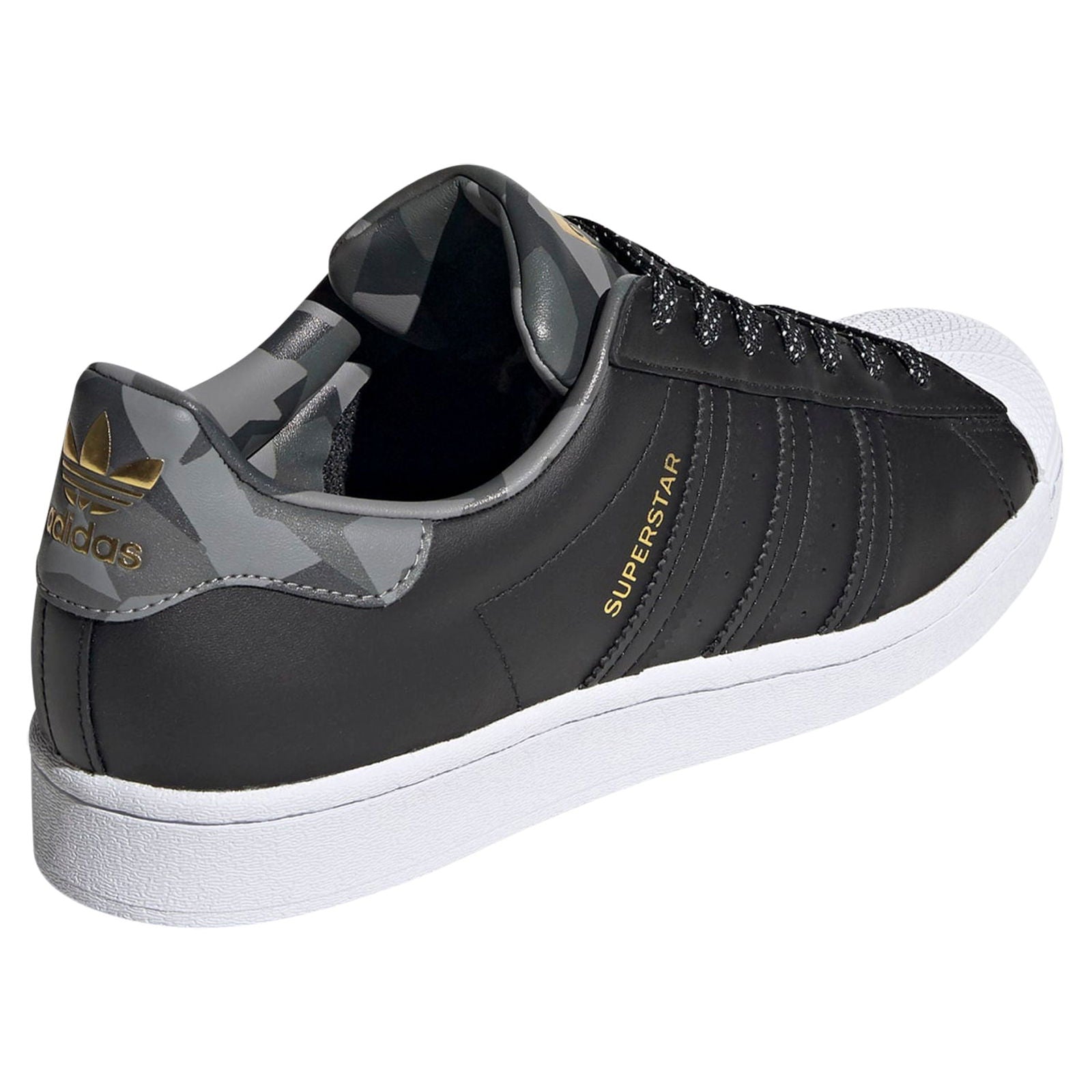 adidas Originals Superstar Shoes - Black / Grey Camo - ViaductClothing -  -