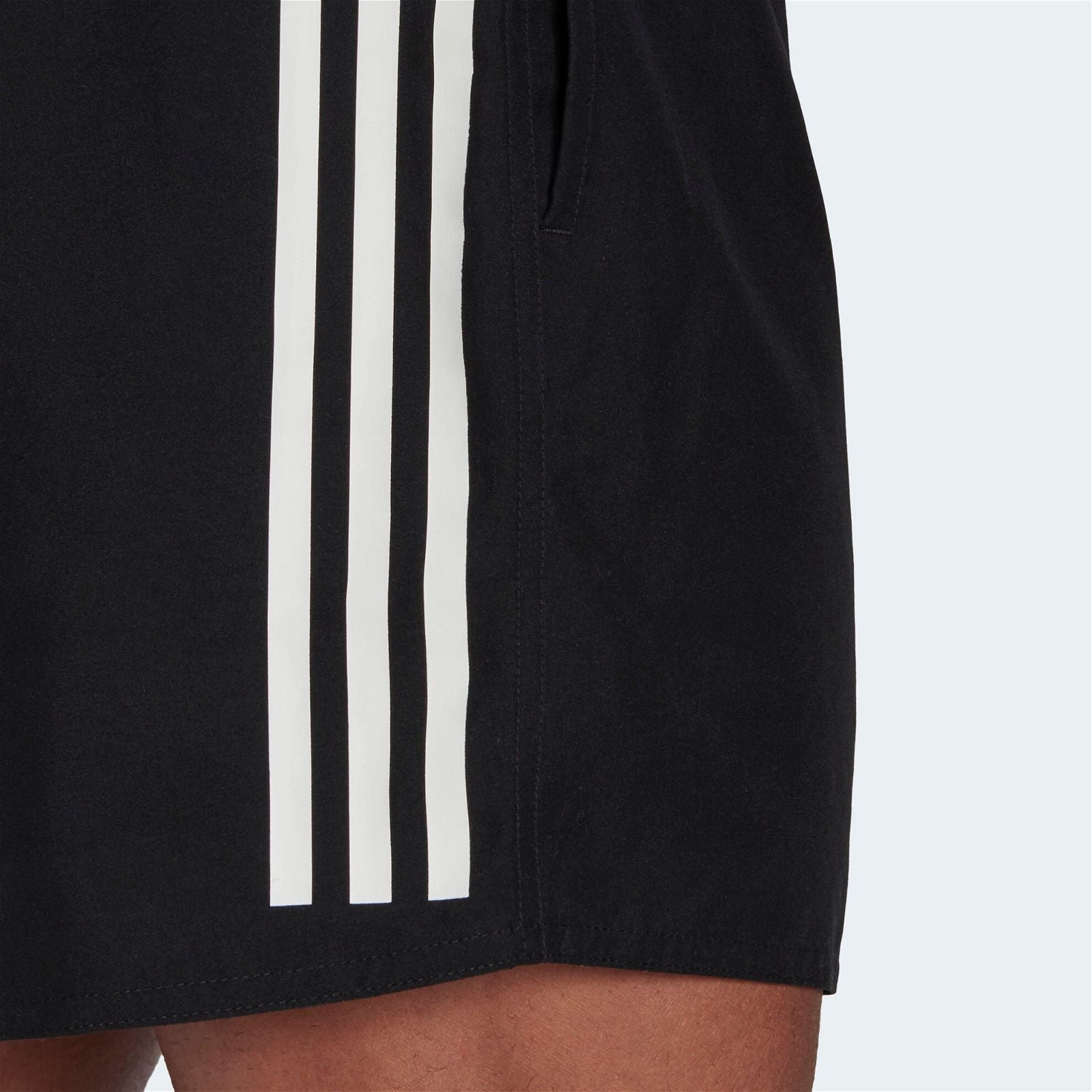adidas Short Length Colorblock 3 Stripes Swim Shorts - Black / Grey Six - ViaductClothing - -