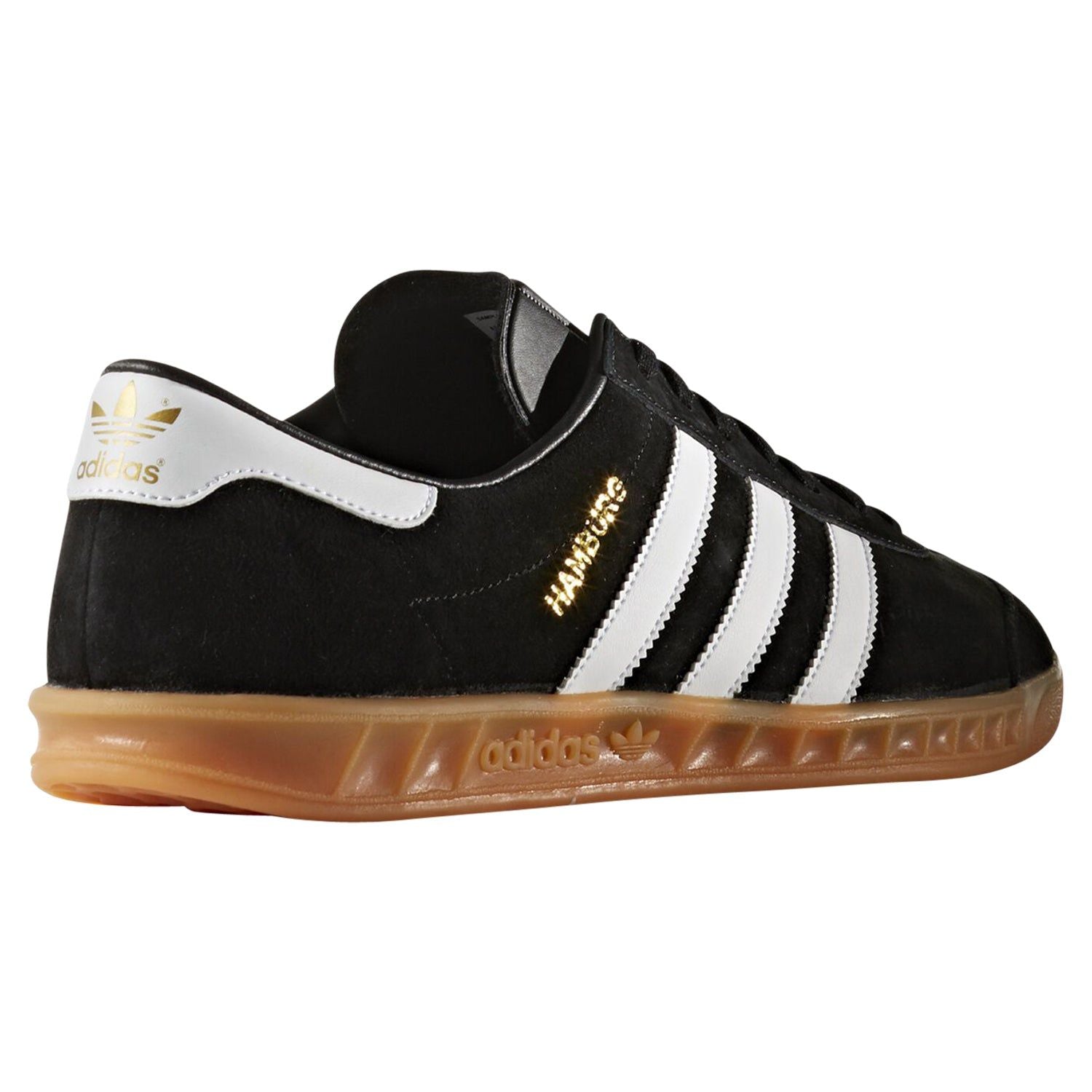 adidas Originals Hamburg Shoes - Black / White / Gum - ViaductClothing - -