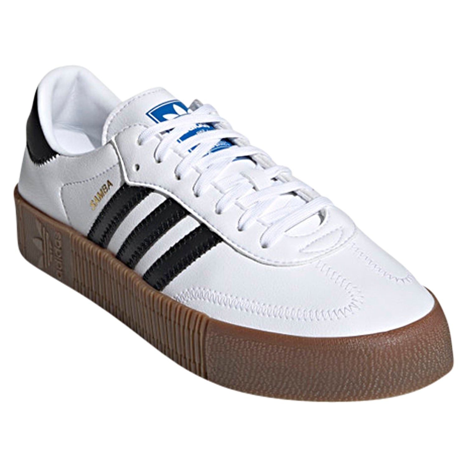 adidas Originals Women's Sambarose Shoes - White / Black / Gum - ViaductClothing - -