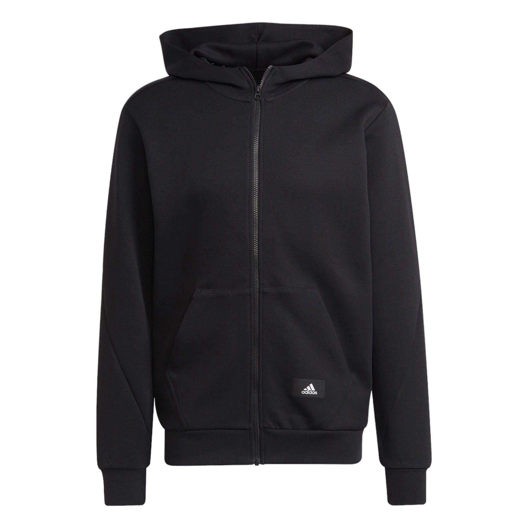 adidas Future Icons Double Knit Full Zip Hoodie - Black