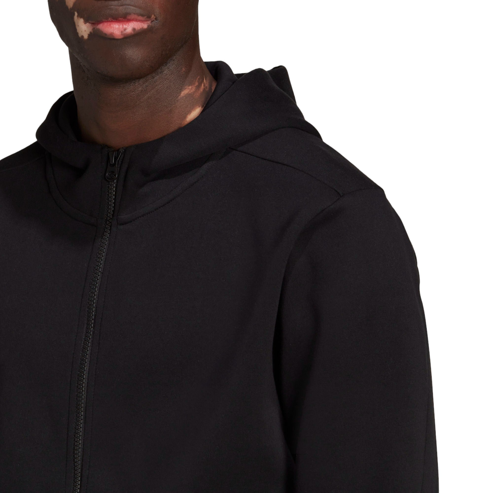 adidas Future Icons Double Knit Full Zip Hoodie - Black