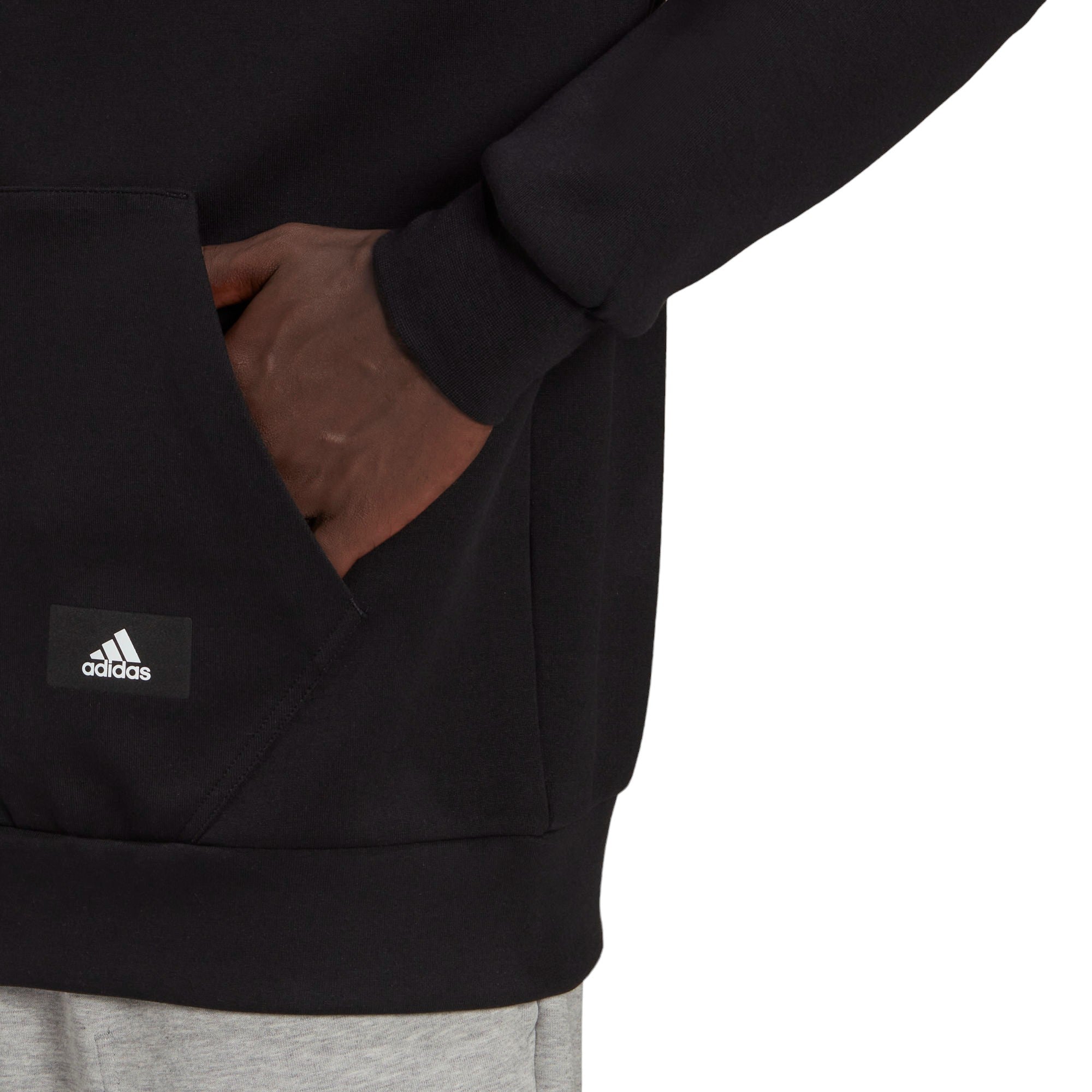 adidas Future Icons Double Knit Full Zip Hoodie - Black