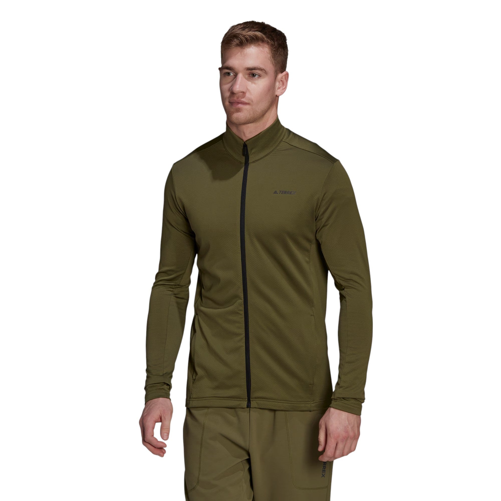 adidas Terrex Full Zip Fleece Jacket - Green