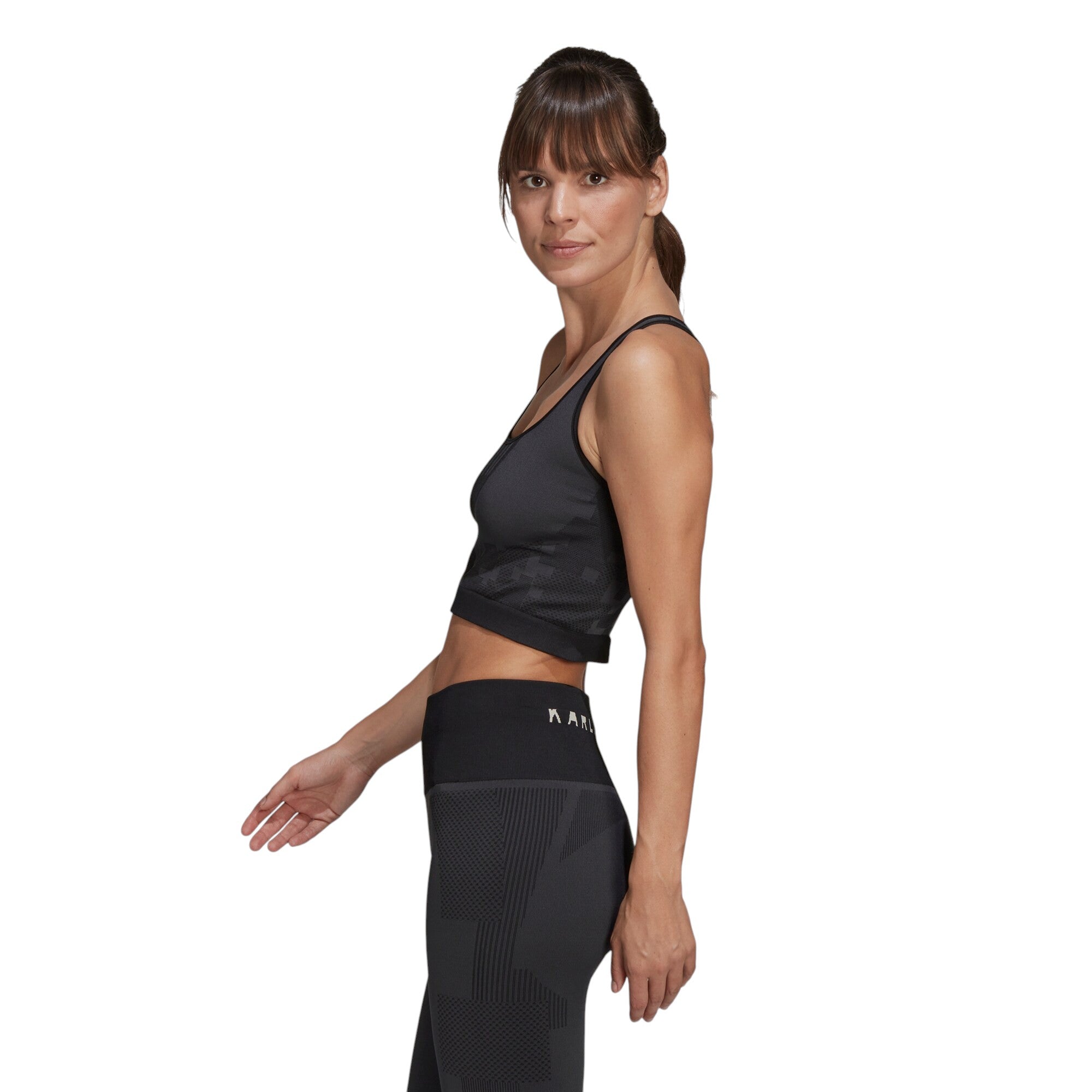 adidas x Karlie Kloss Seamless Knit Layered Vest Top - Grey